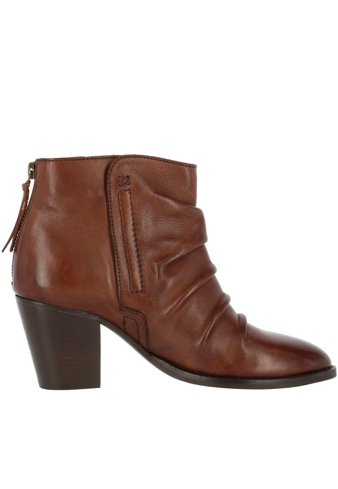 Botin Cuero Mujer Celina Café-3