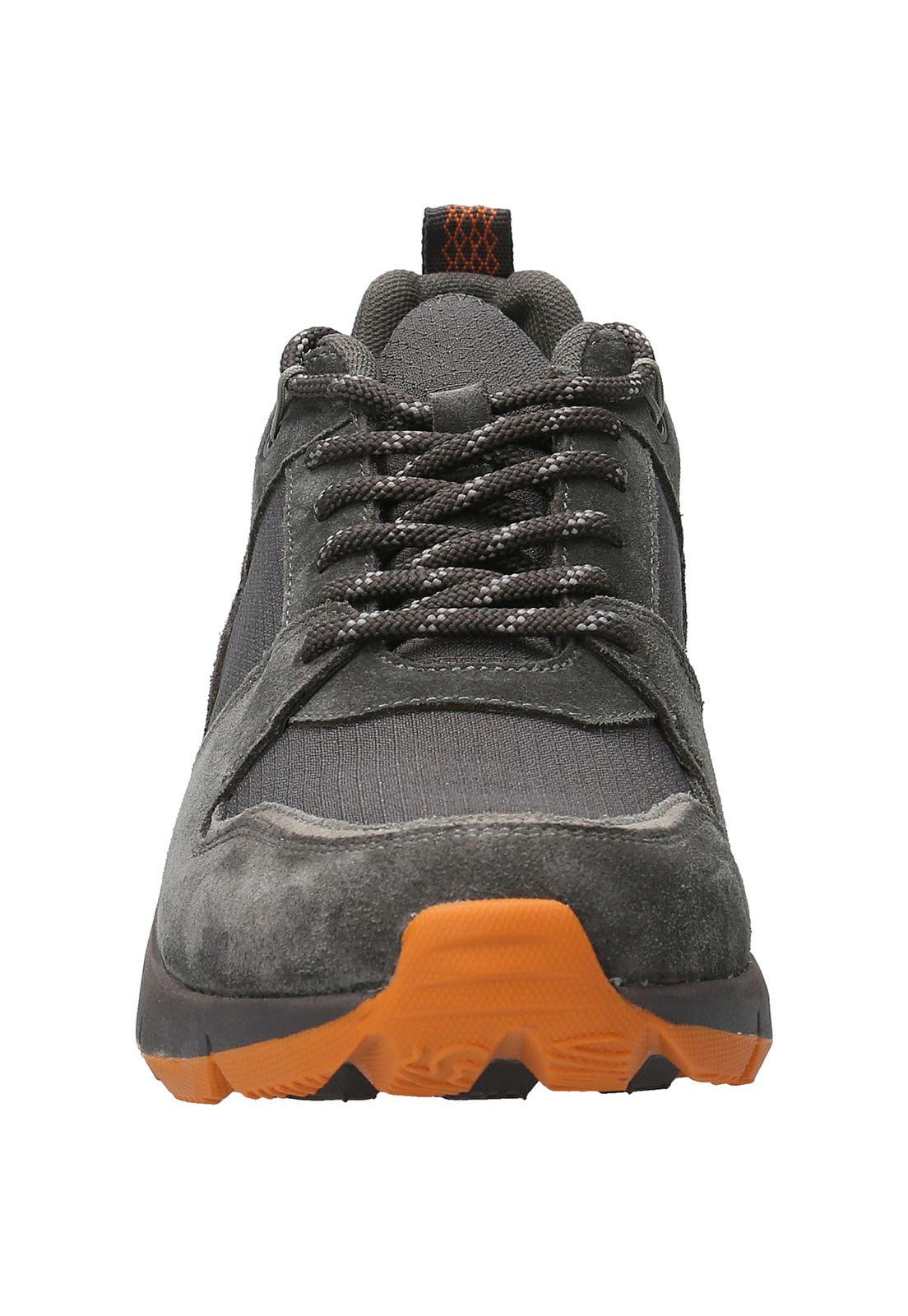 Zapatilla Cuero Hombre Negara Gris Oscuro-3