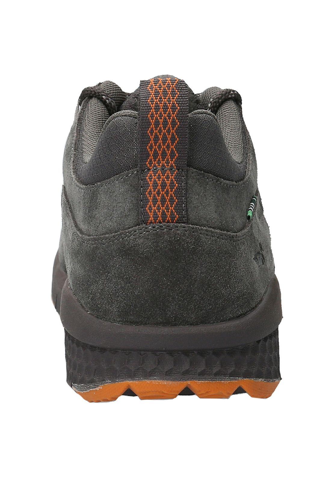 Zapatilla Cuero Hombre Negara Gris Oscuro-6