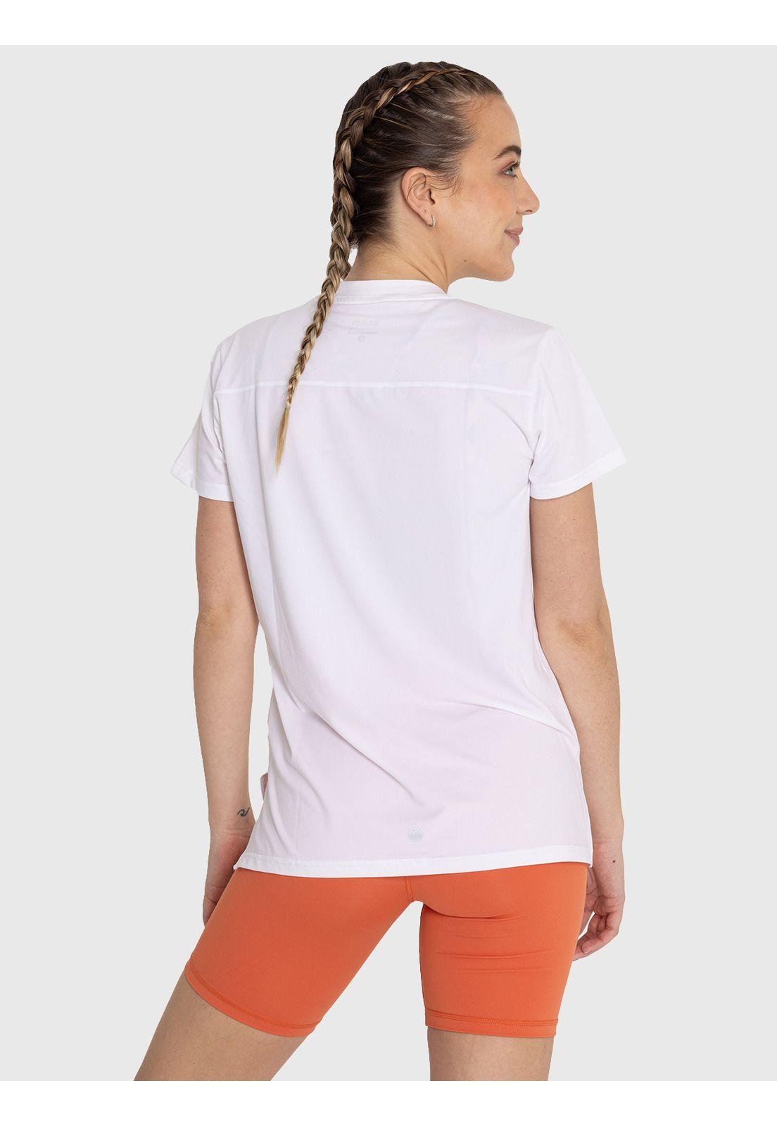 Polera Manga Corta V-Neck Blanco Mujer-1