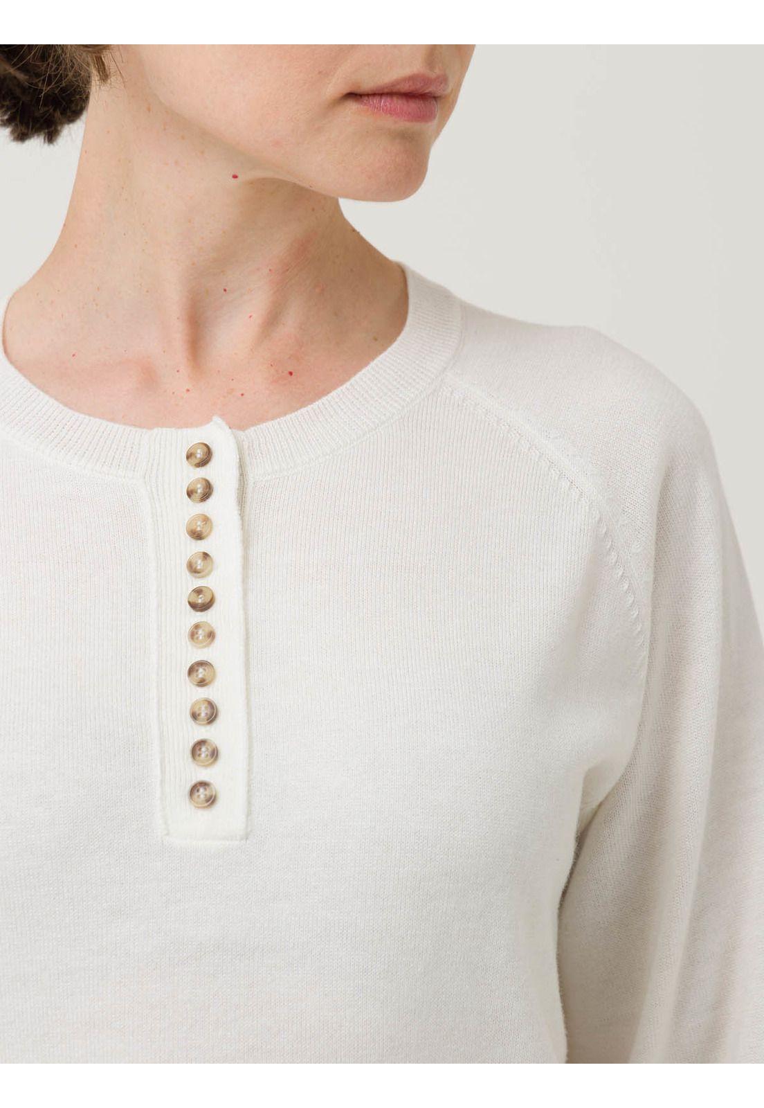 Sweater Mujer Omaha Blanco -6