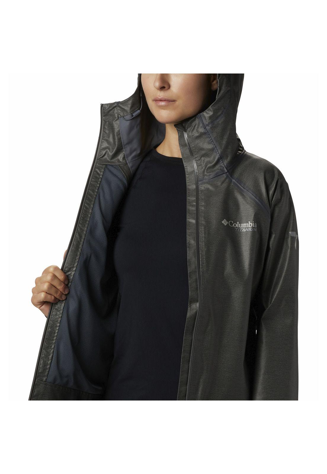 Cortaviento Mujer Outdry Ex Reign Jkt Nylon Gris-2