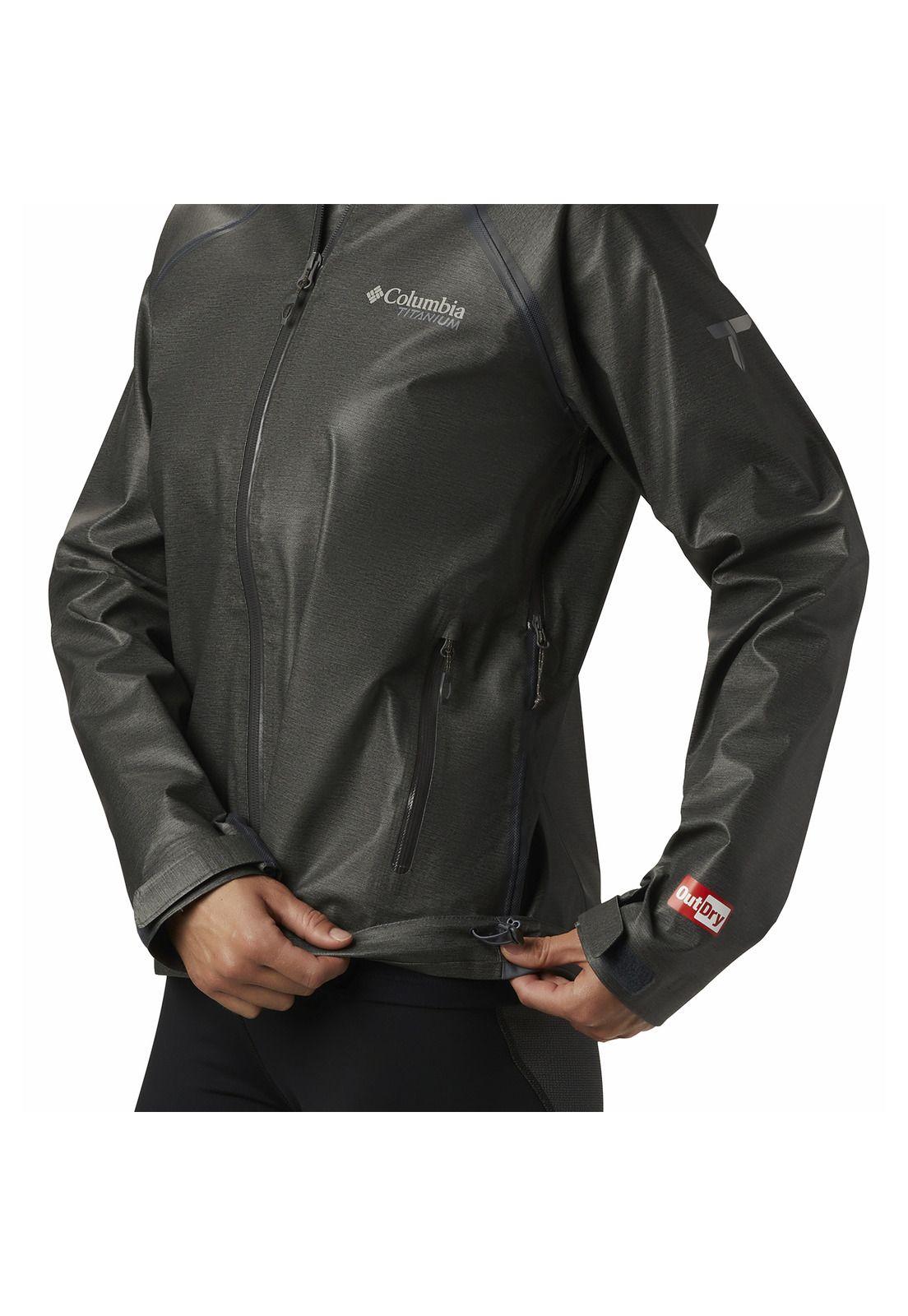 Cortaviento Mujer Outdry Ex Reign Jkt Nylon Gris-4