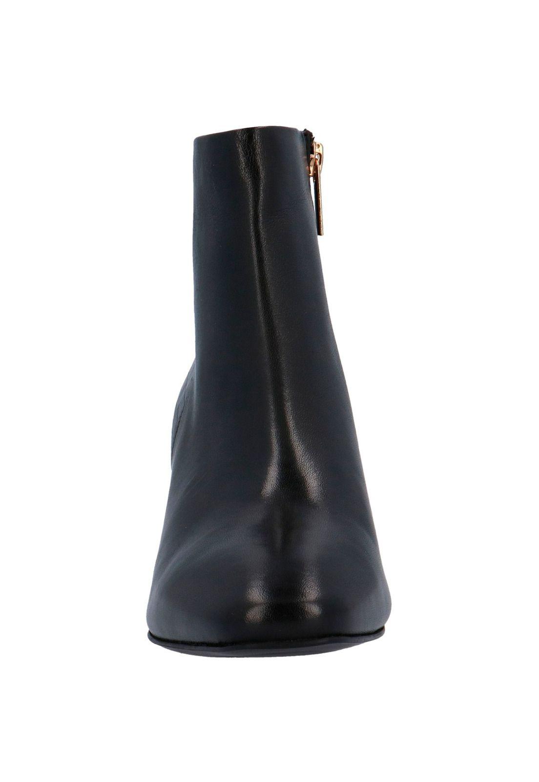 Botin Mujer Cuero Rumi Negro-2