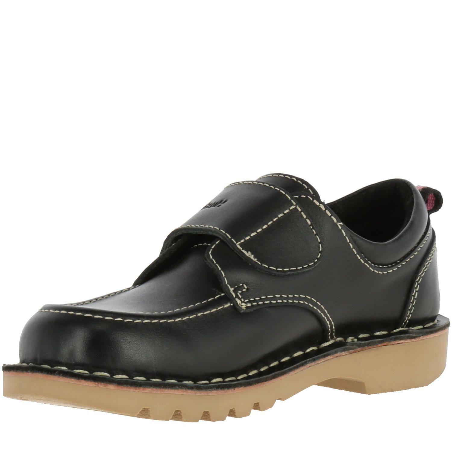 Zapato Niña Cuero Spring Velcro Ii Negro-1