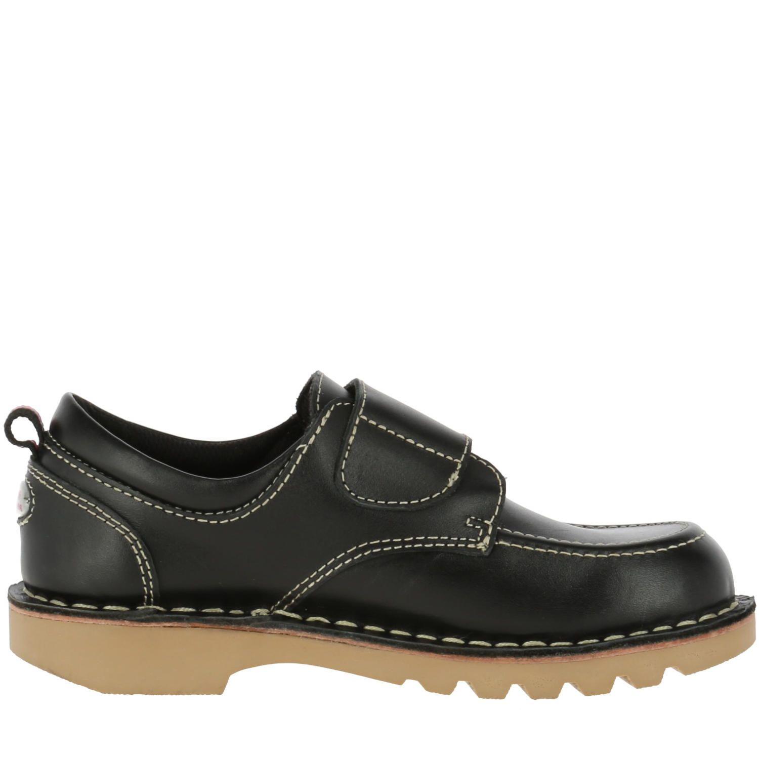Zapato Niña Cuero Spring Velcro Ii Negro-3