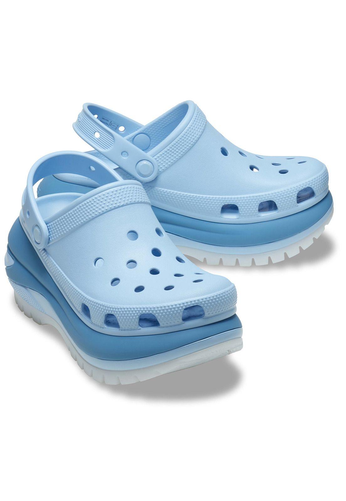 Zueco Crocs Mujer Megacrush Matte Celeste-3