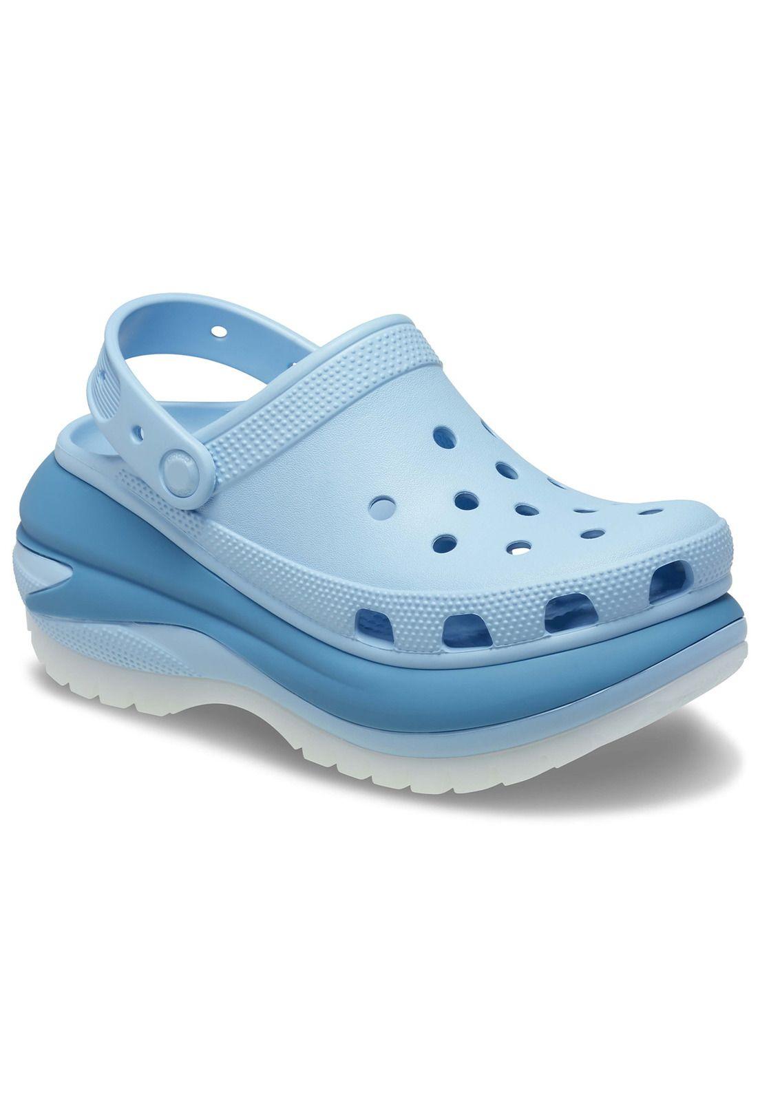 Zueco Crocs Mujer Megacrush Matte Celeste-5
