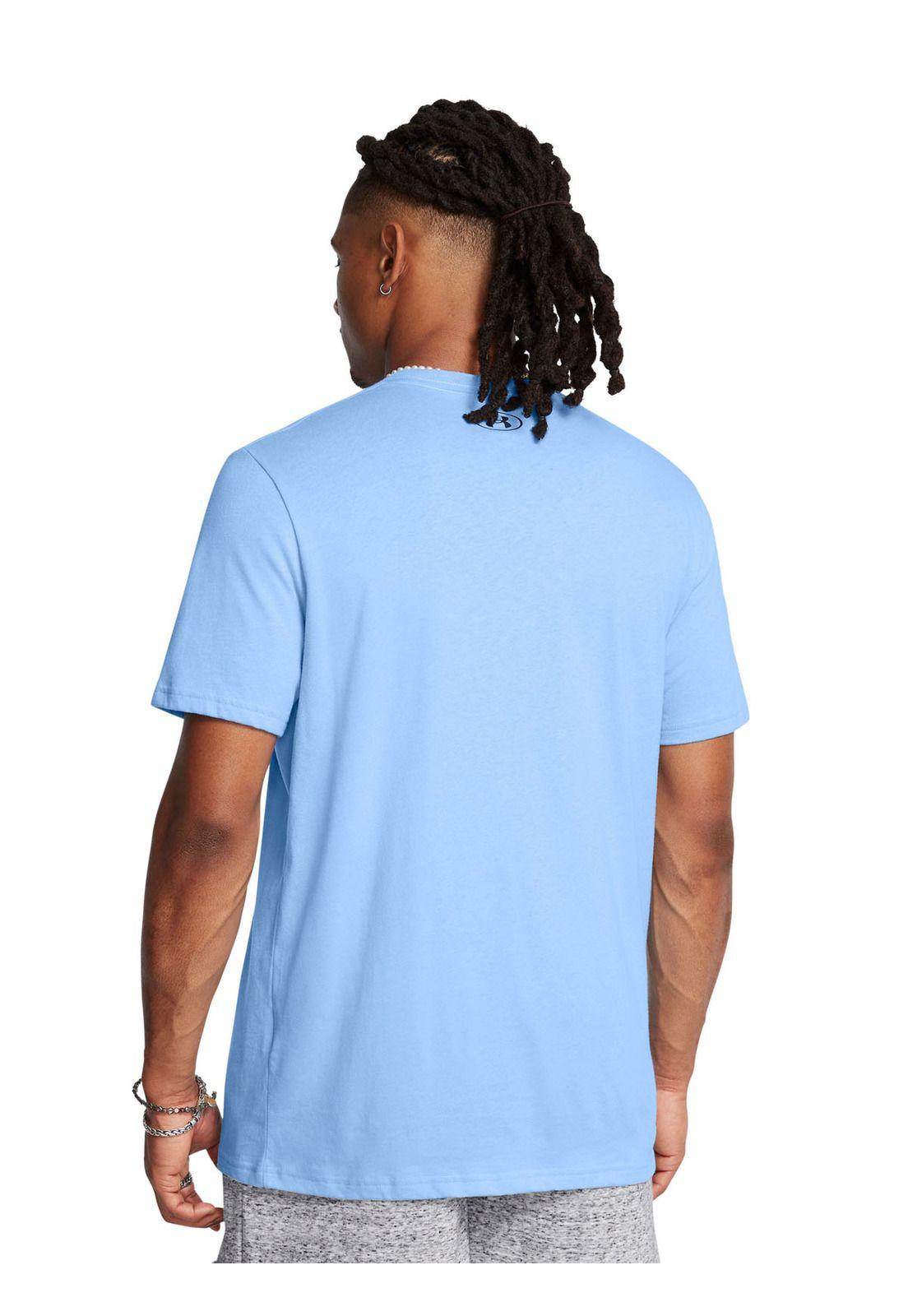 Polera manga corta Leftchest hombre Azul-4