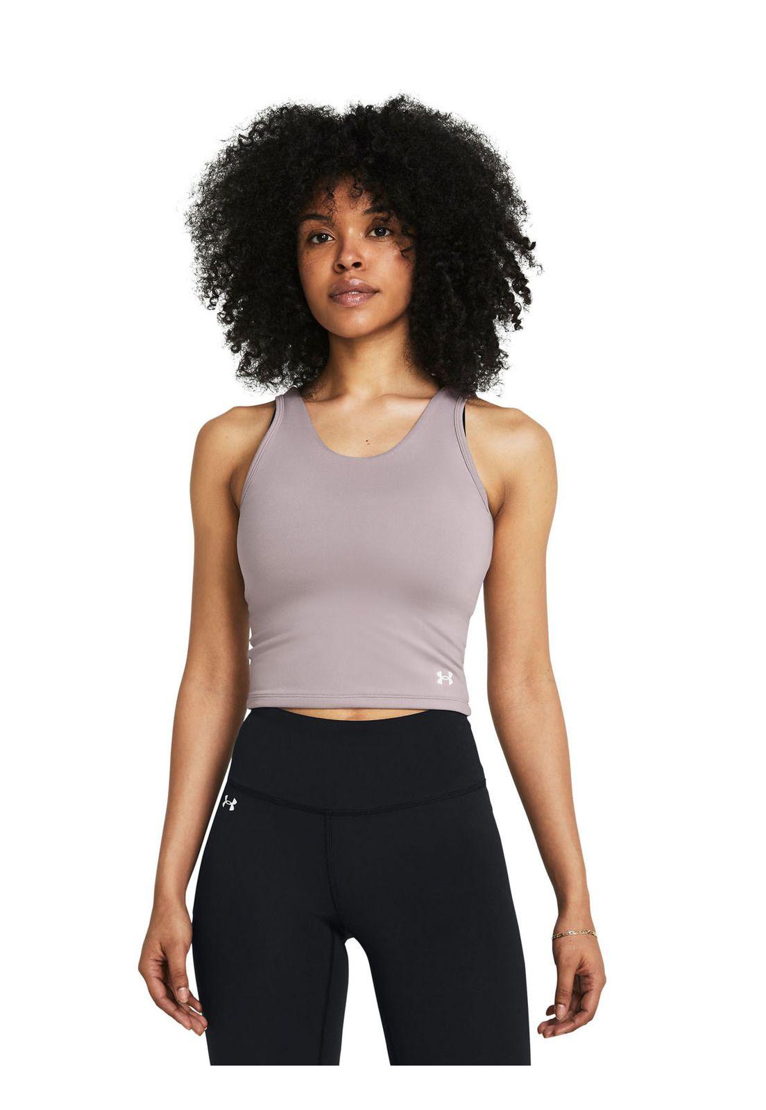 Polera sin mangas Motion para mujer Gris-3