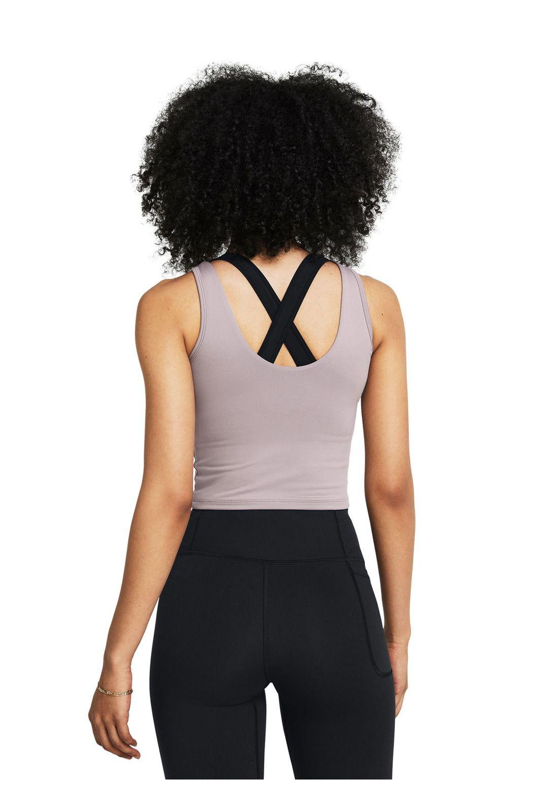 Polera sin mangas Motion para mujer Gris-4