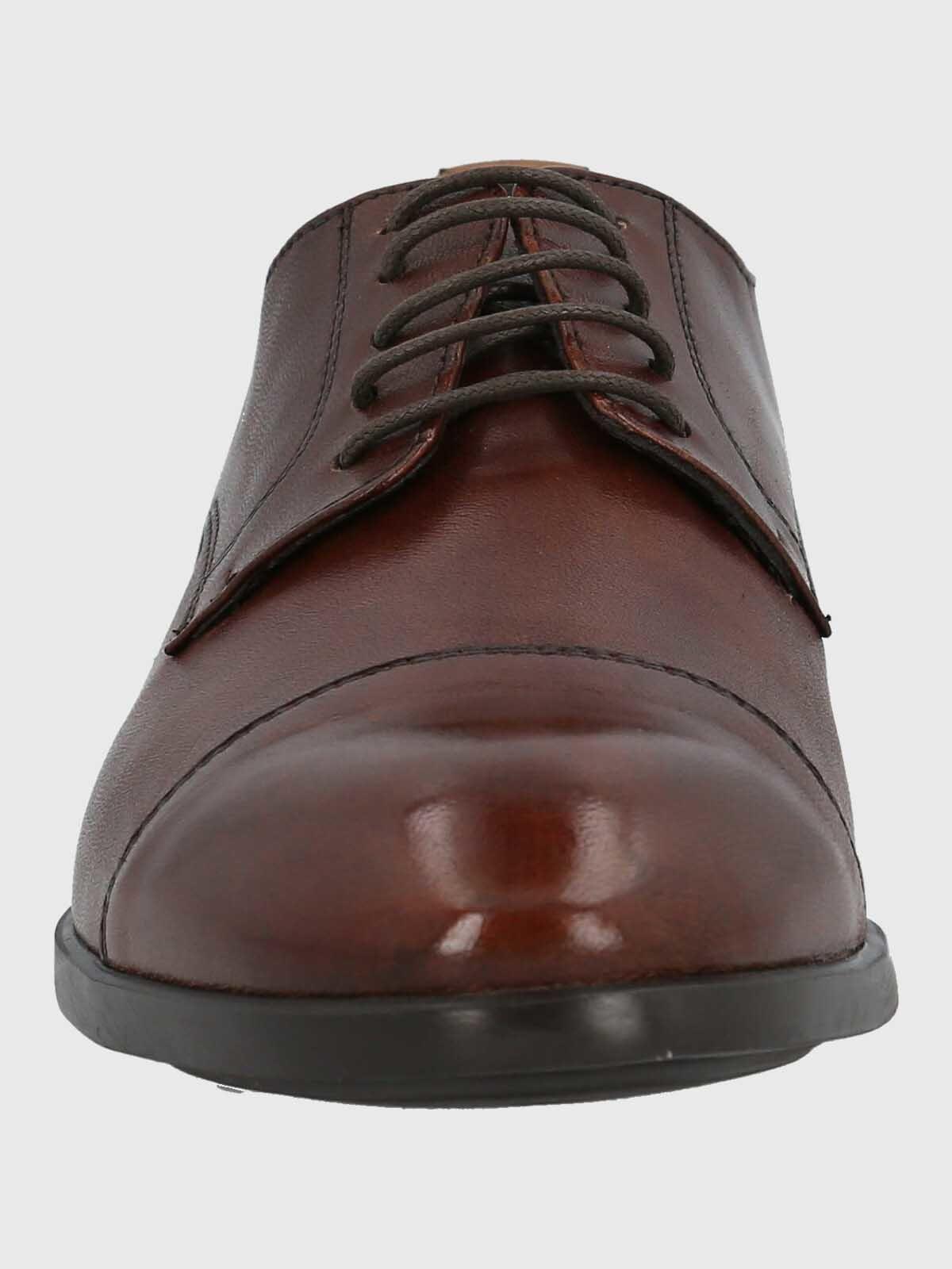 Zapato Italiano Hombre Cuero Leccio Café-3