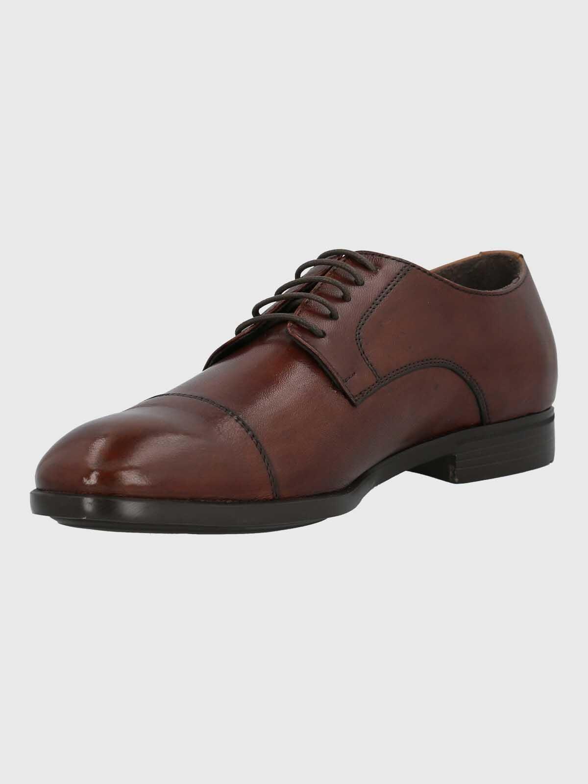 Zapato Italiano Hombre Cuero Leccio Café-4