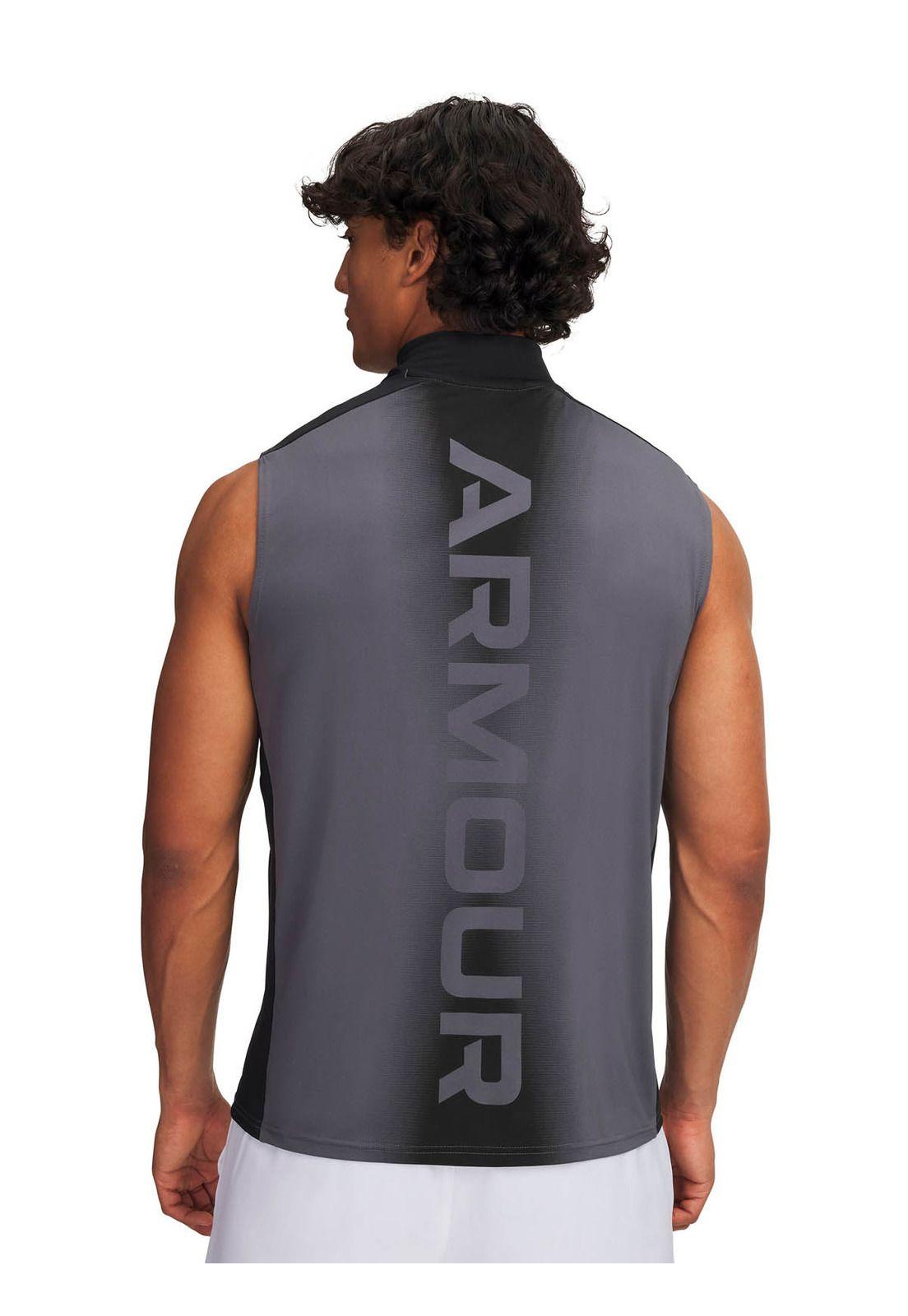 Primera capa superior Sin mangas hombre HeatGear Gris -1