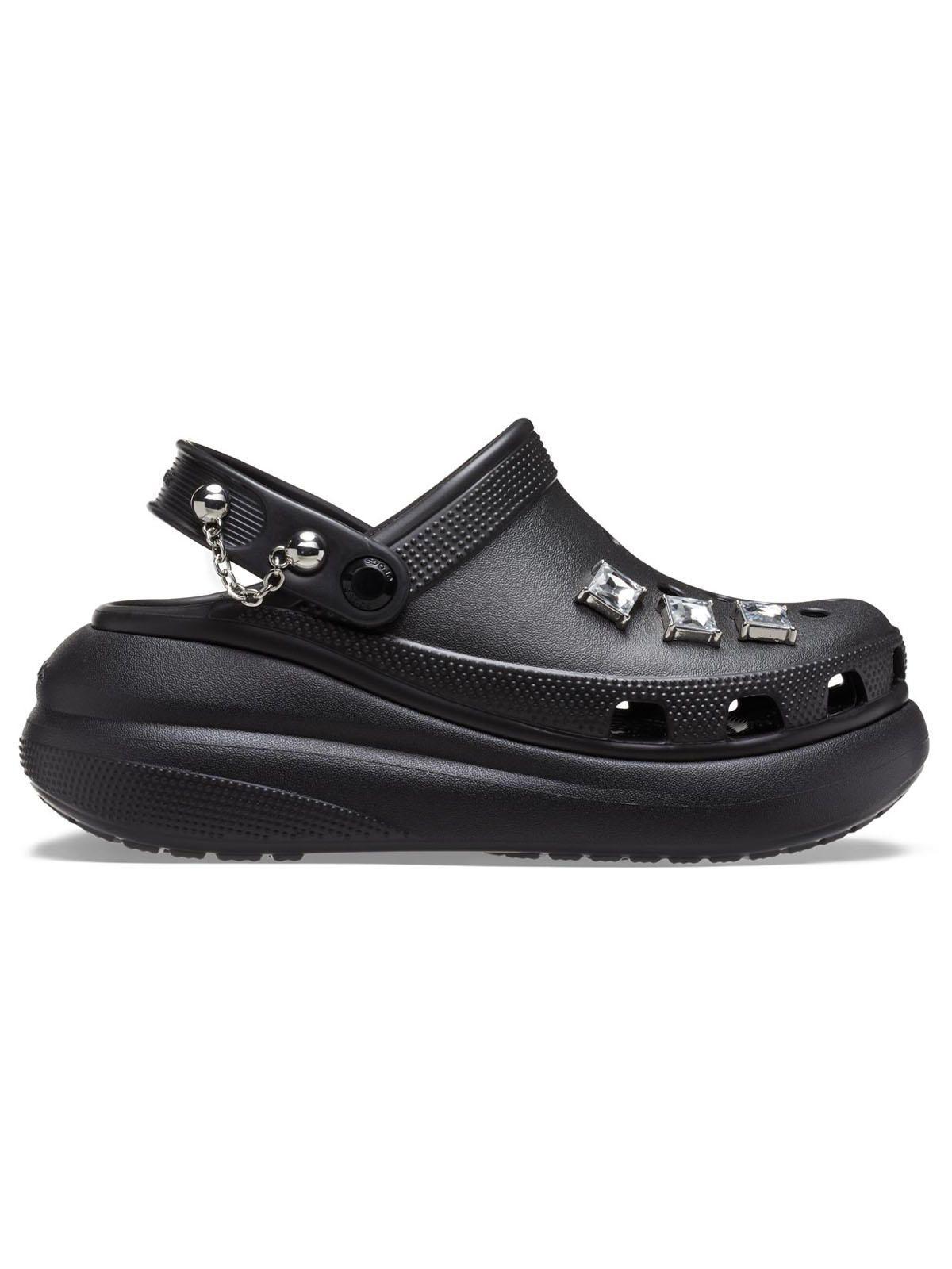 Zueco Crocs Mujer Crush Punk Clog Negro-0