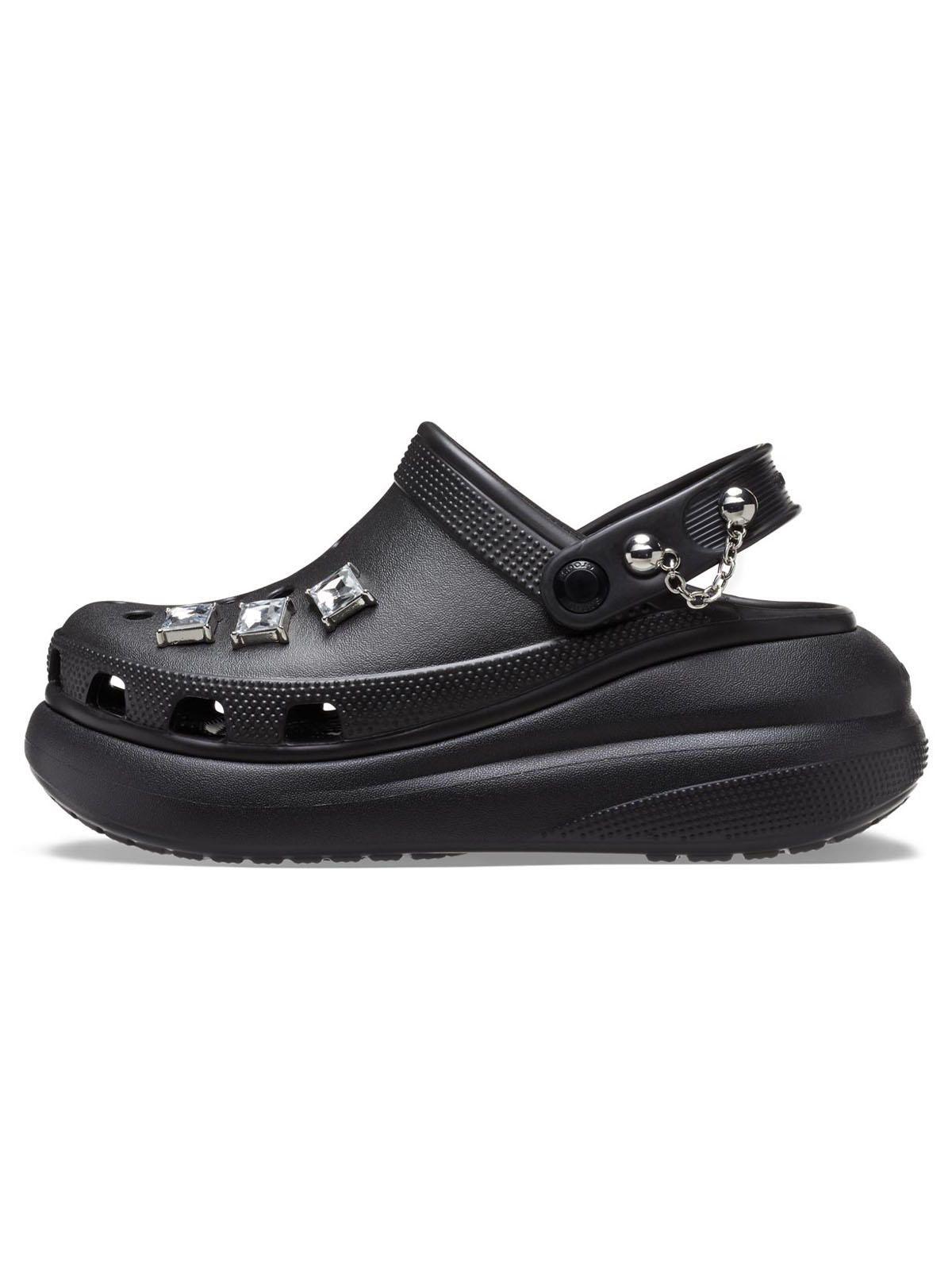 Zueco Crocs Mujer Crush Punk Clog Negro-1