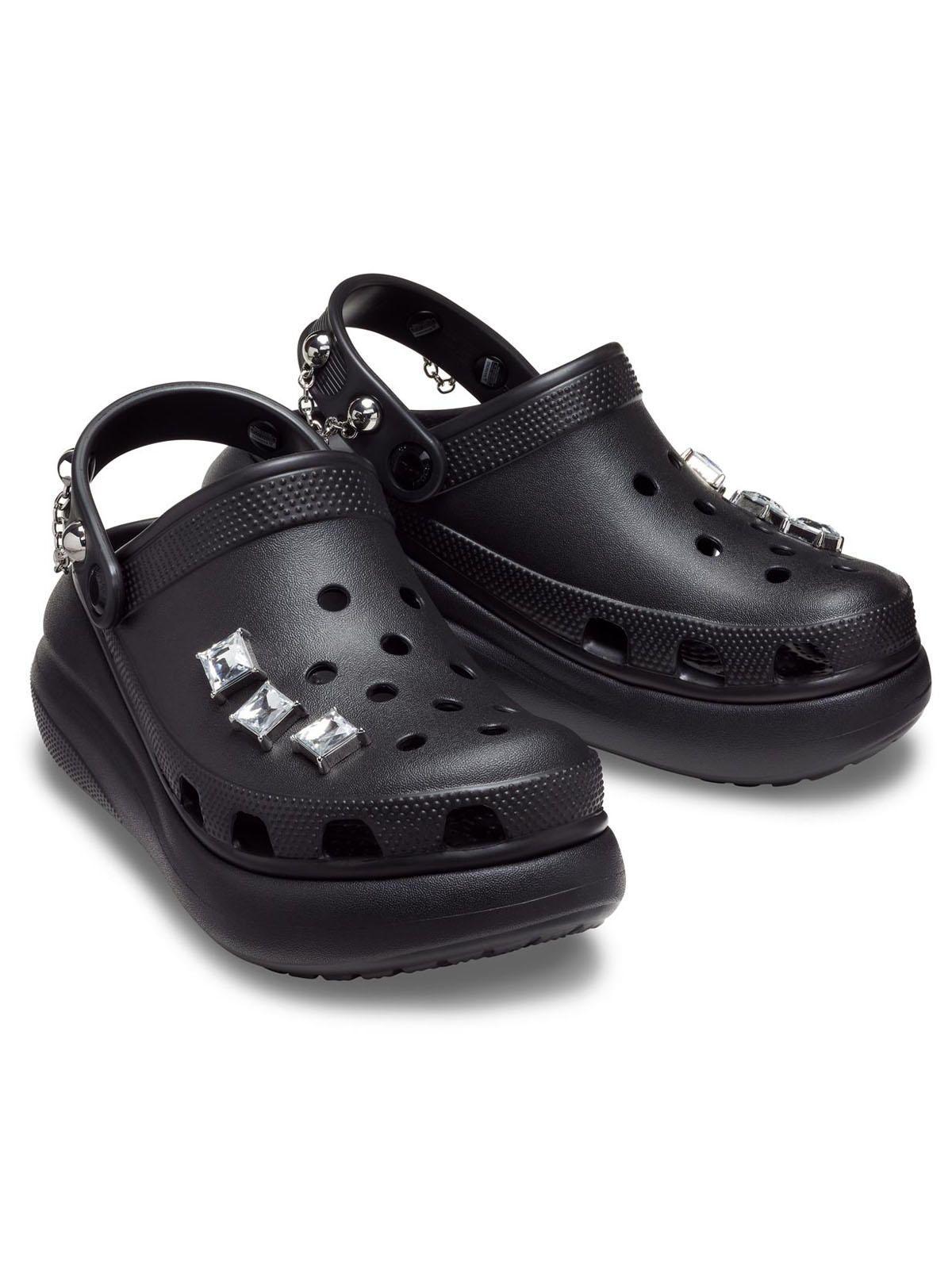 Zueco Crocs Mujer Crush Punk Clog Negro-3