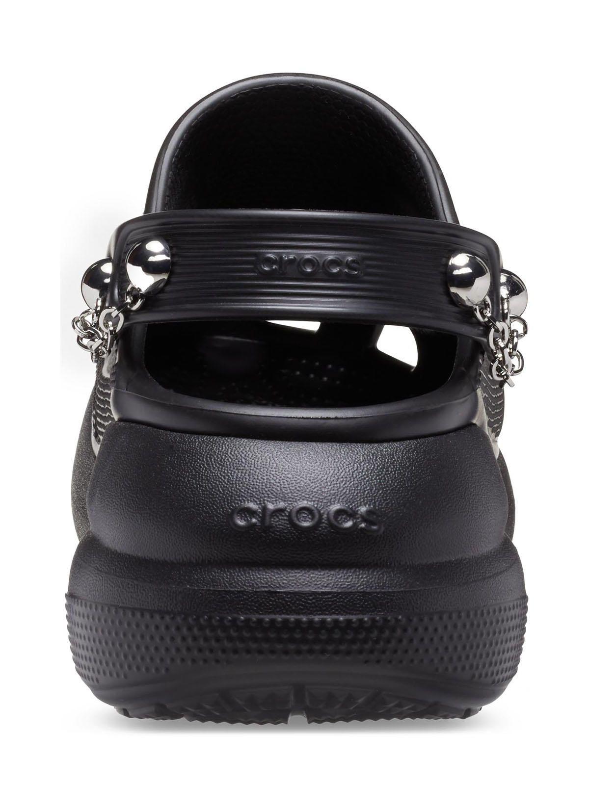 Zueco Crocs Mujer Crush Punk Clog Negro-7