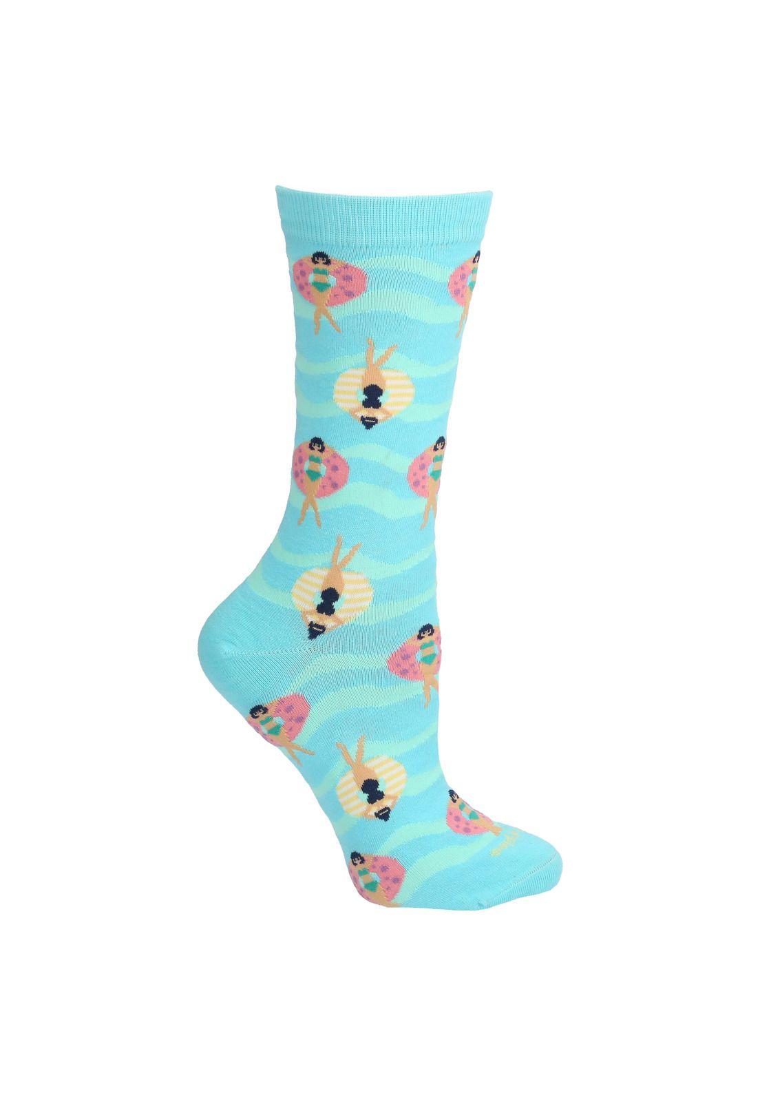 Calcetín Mujer V22W Pack Summer Turquesa-1