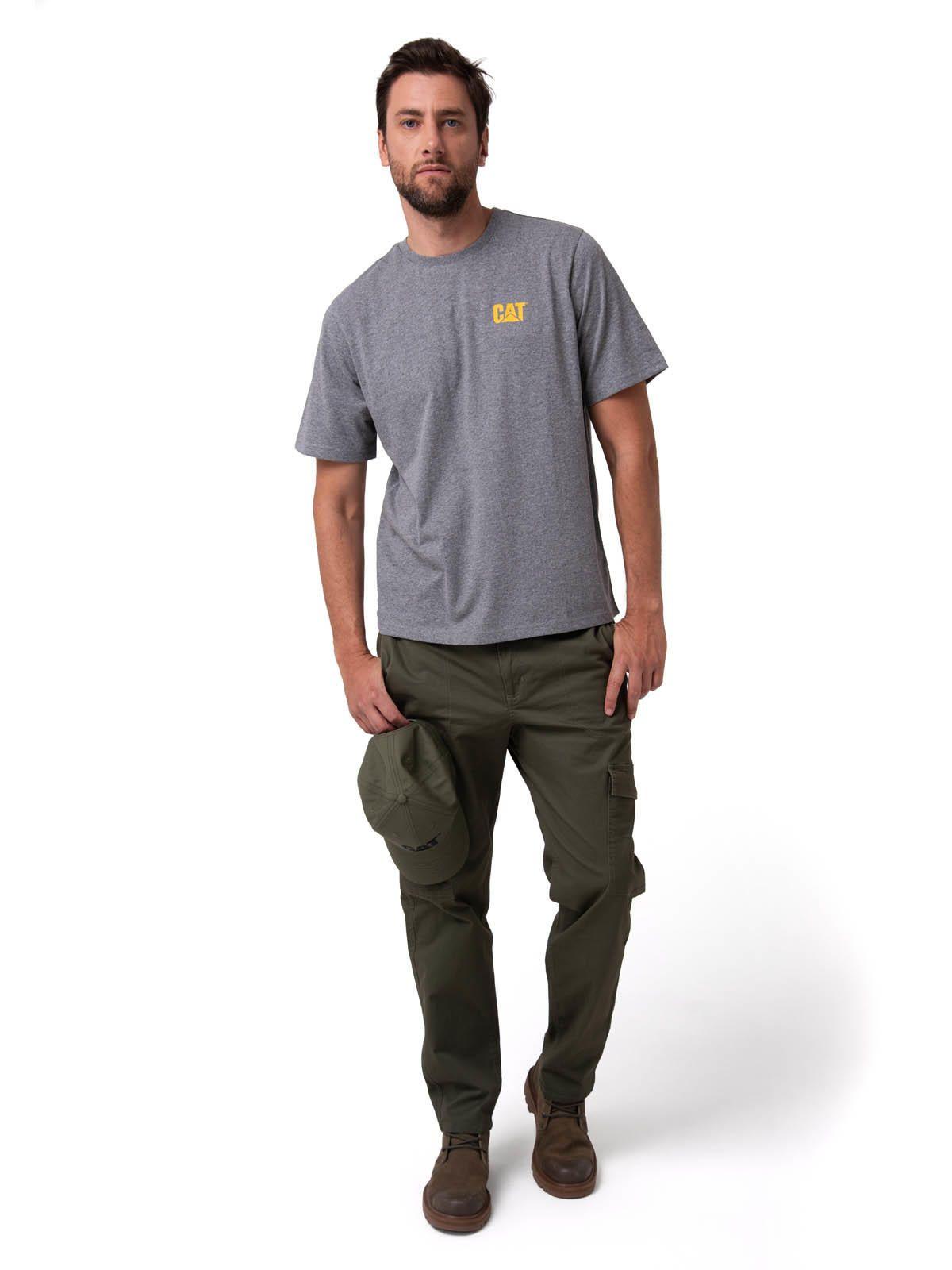 Polera Manga Corta Hombre Small Logo Gris-4