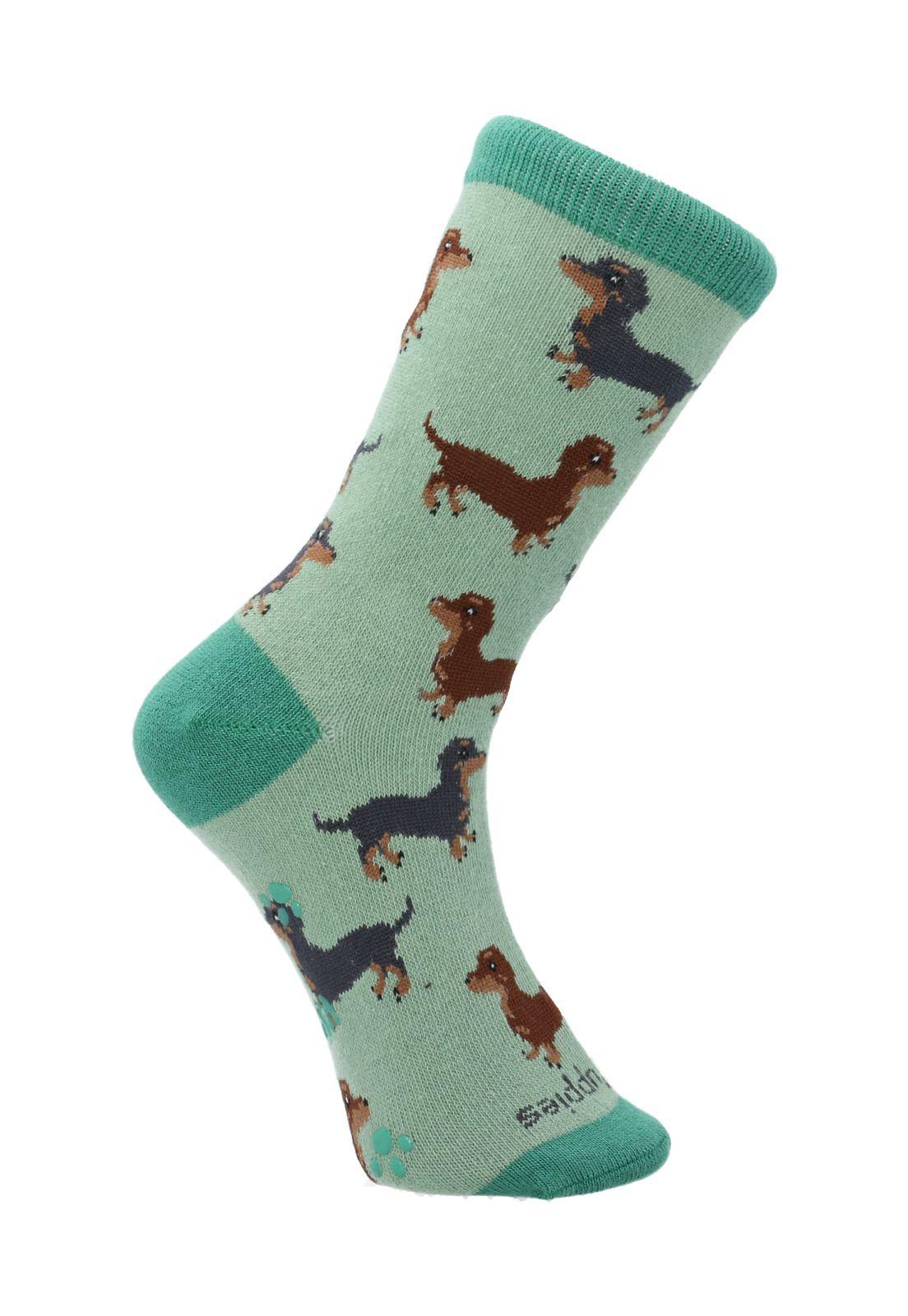 Calcetín Algodón Niño C Dachshund Verde-0