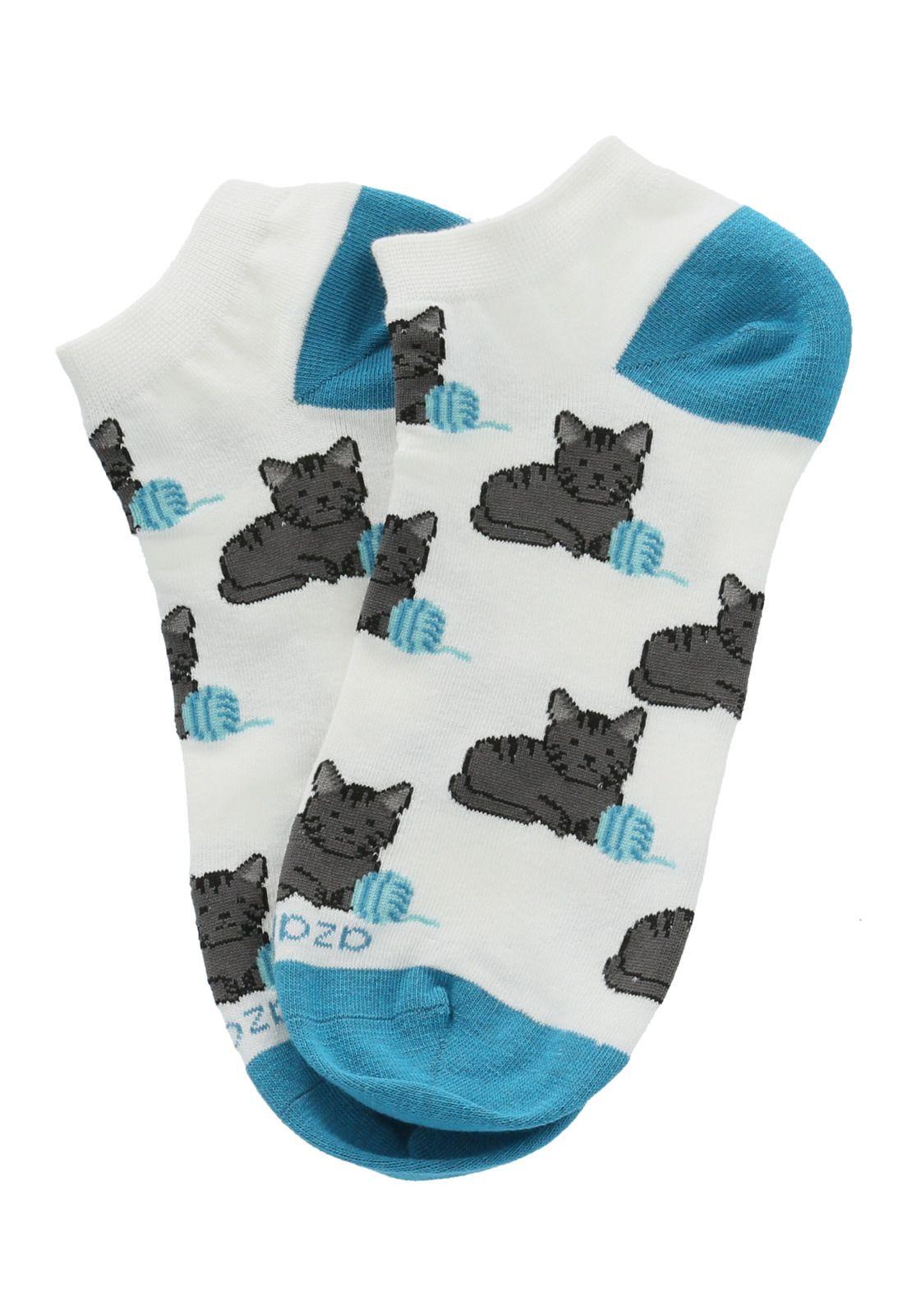 Calcetines  Ped Cats Mujer Beige-2
