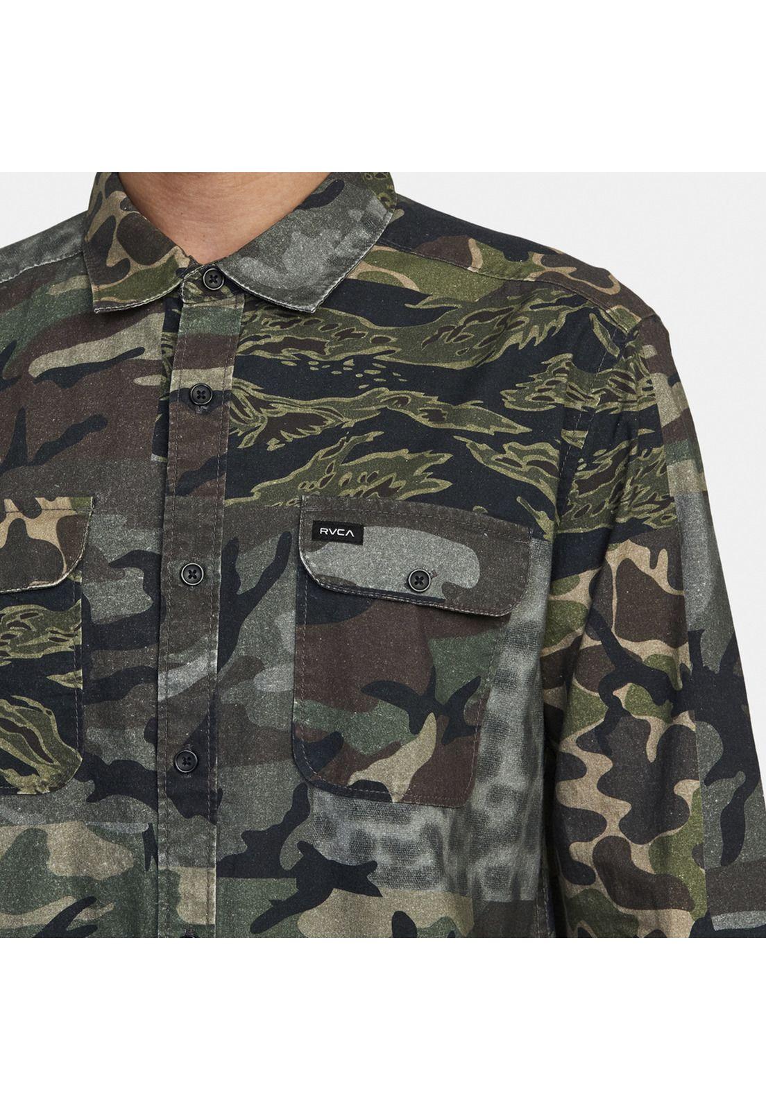 Camisa M/L Hombre Panhandle Ls Fl M Wv Verde-3