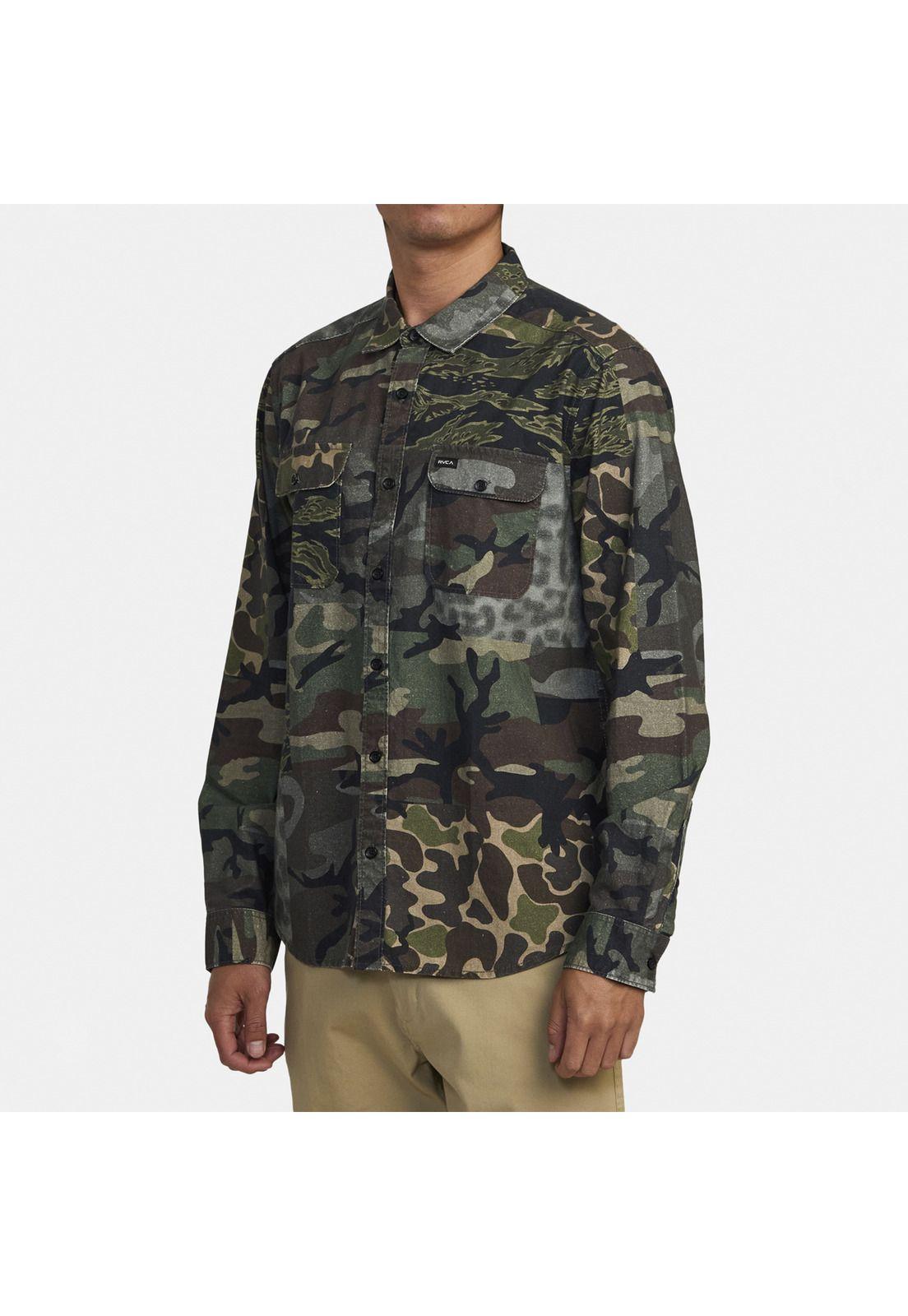 Camisa M/L Hombre Panhandle Ls Fl M Wv Verde-4