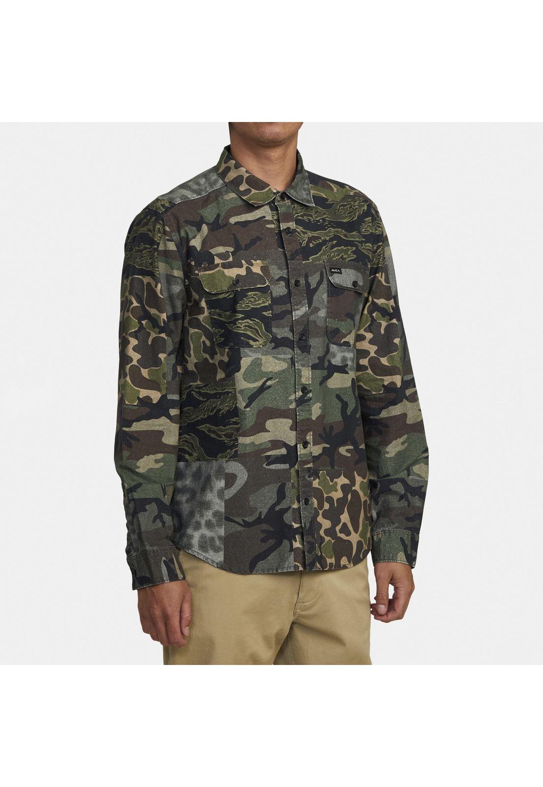Camisa M/L Hombre Panhandle Ls Fl M Wv Verde-5