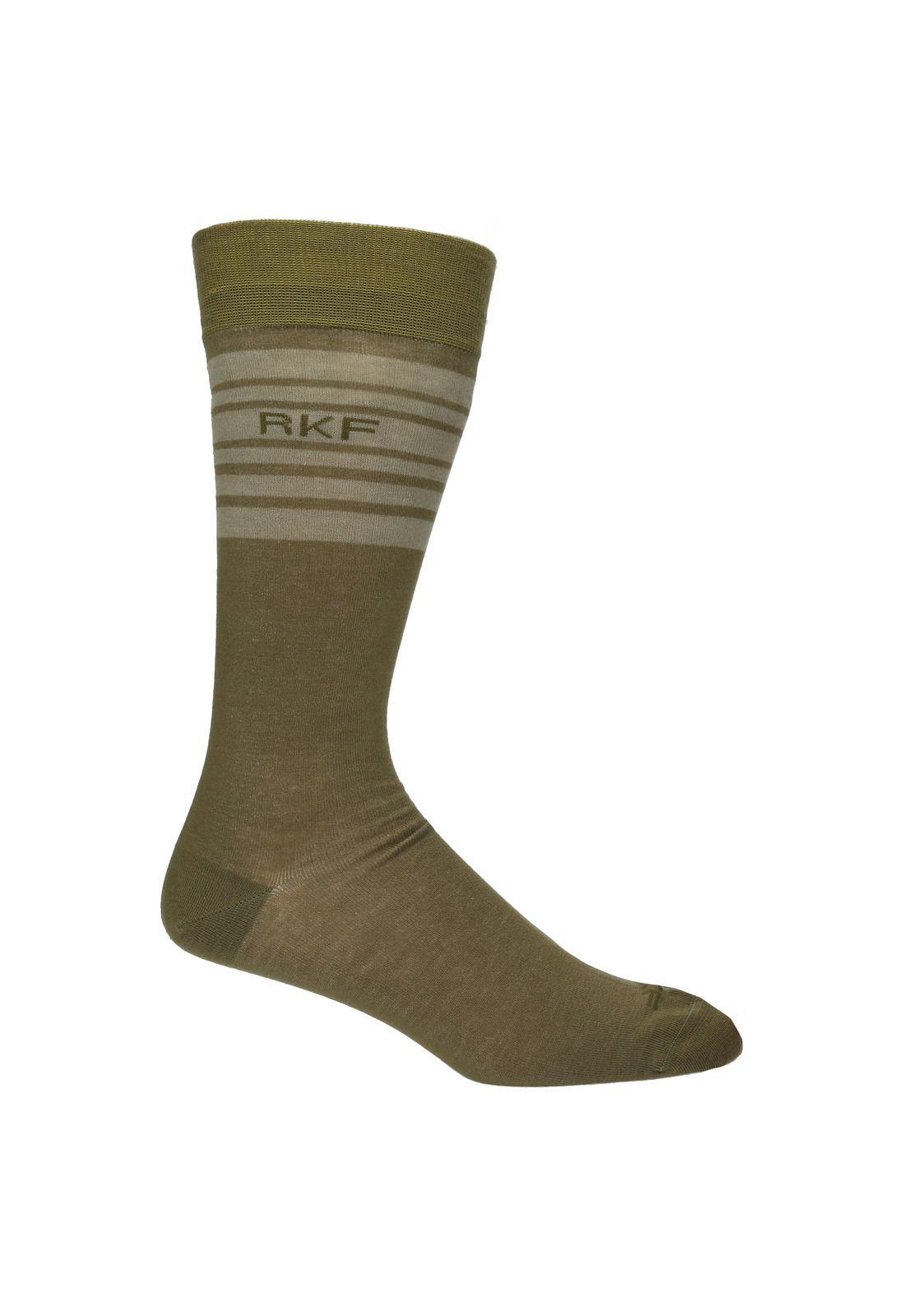 Calcetín Bambú Hombre Lg Rkfstripe Verde-0