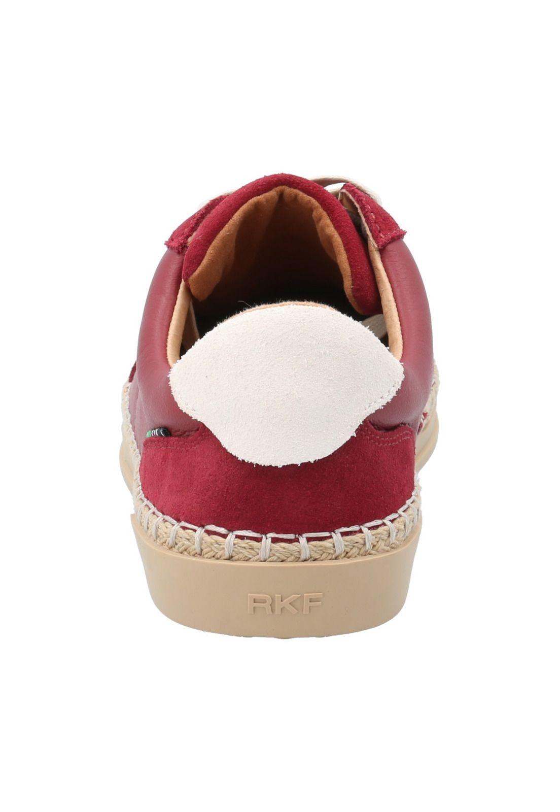 Zapatilla Cuero Mujer Mile Rojo-6