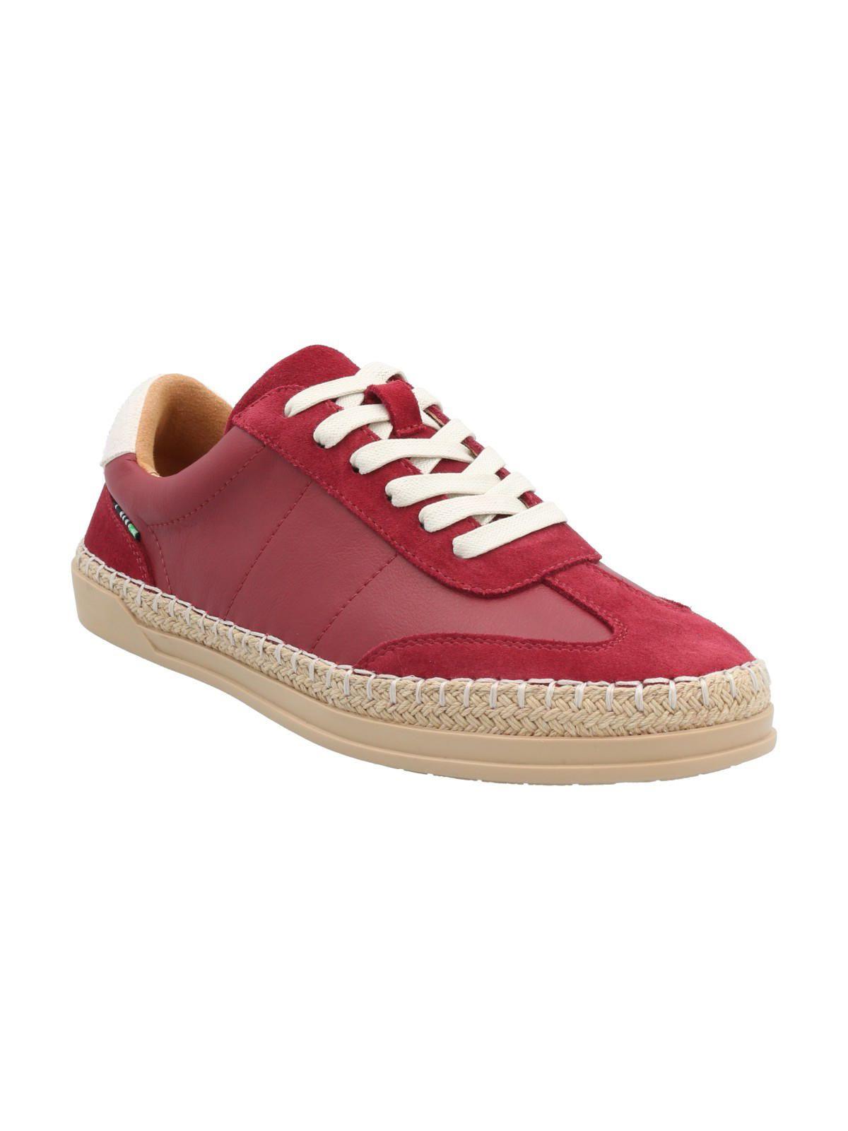 Zapatilla Cuero Mujer Mile Rojo-1