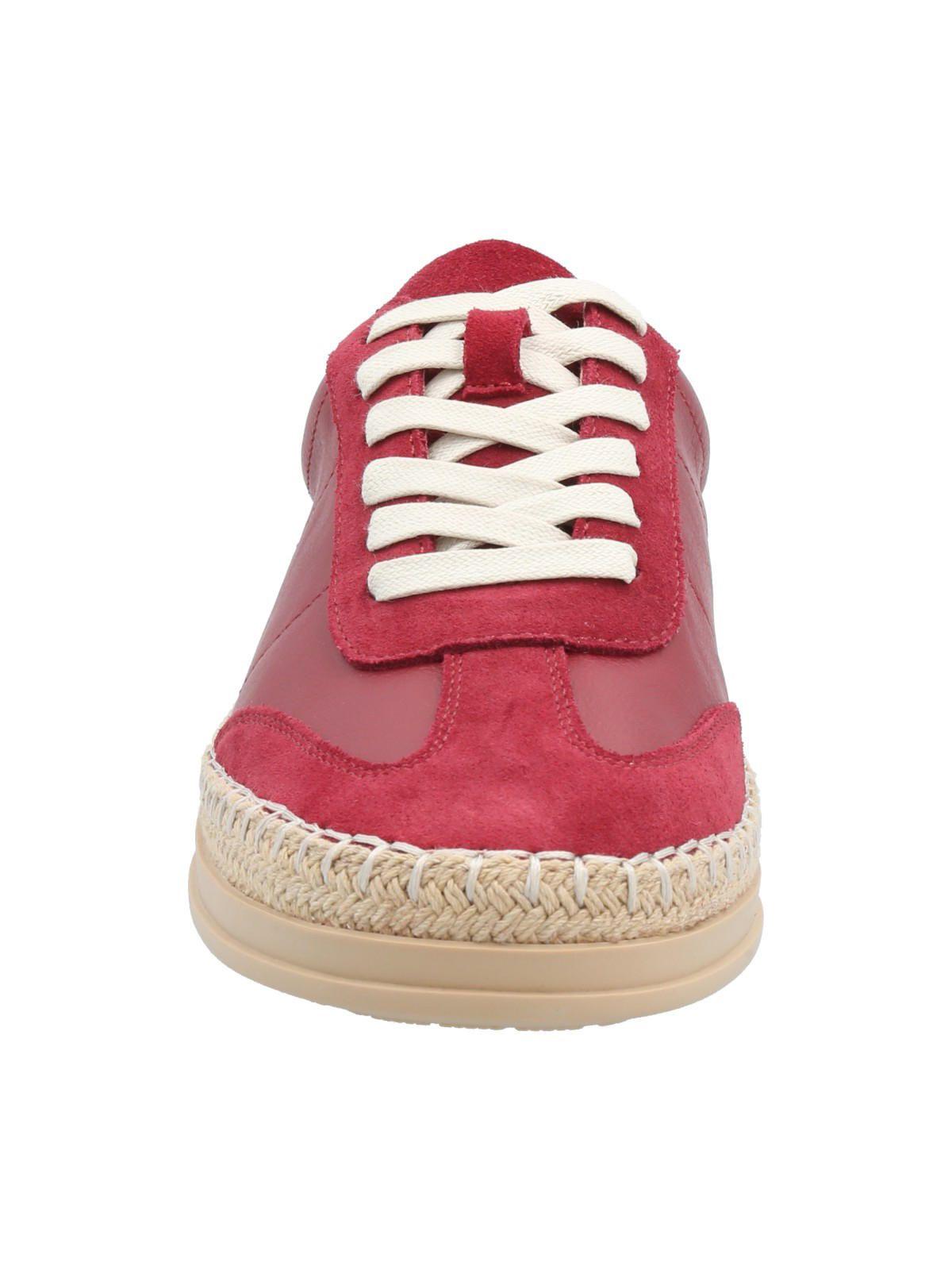 Zapatilla Cuero Mujer Mile Rojo-3