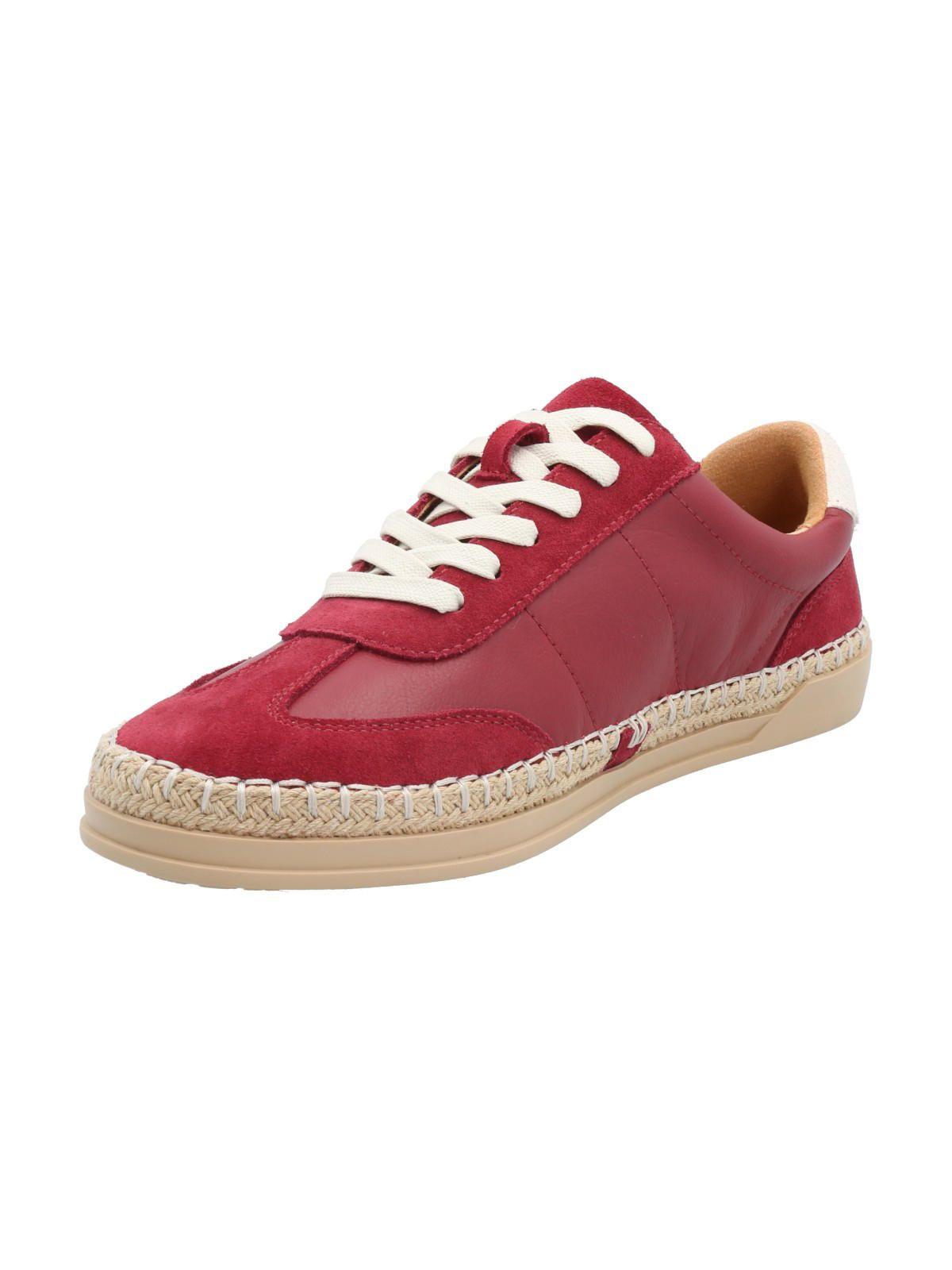 Zapatilla Cuero Mujer Mile Rojo-4