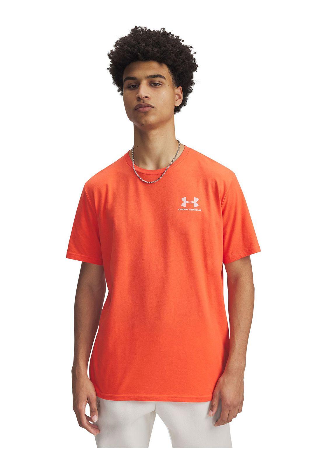 Polera Manga Corta Leftchest Hmbre Naranja-0