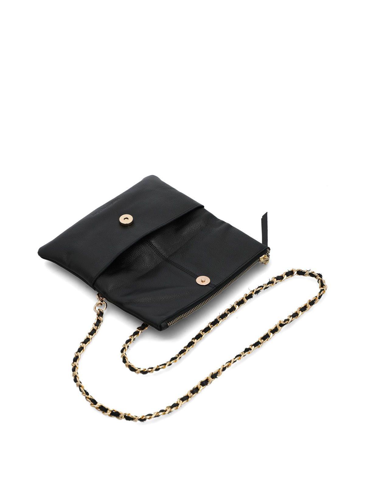 Cartera Cuero Mujer Funny Cross Negro-3