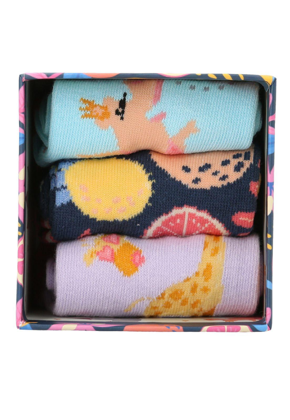 Pack 3 Calcetines Rosado Gift Adven Niña-3