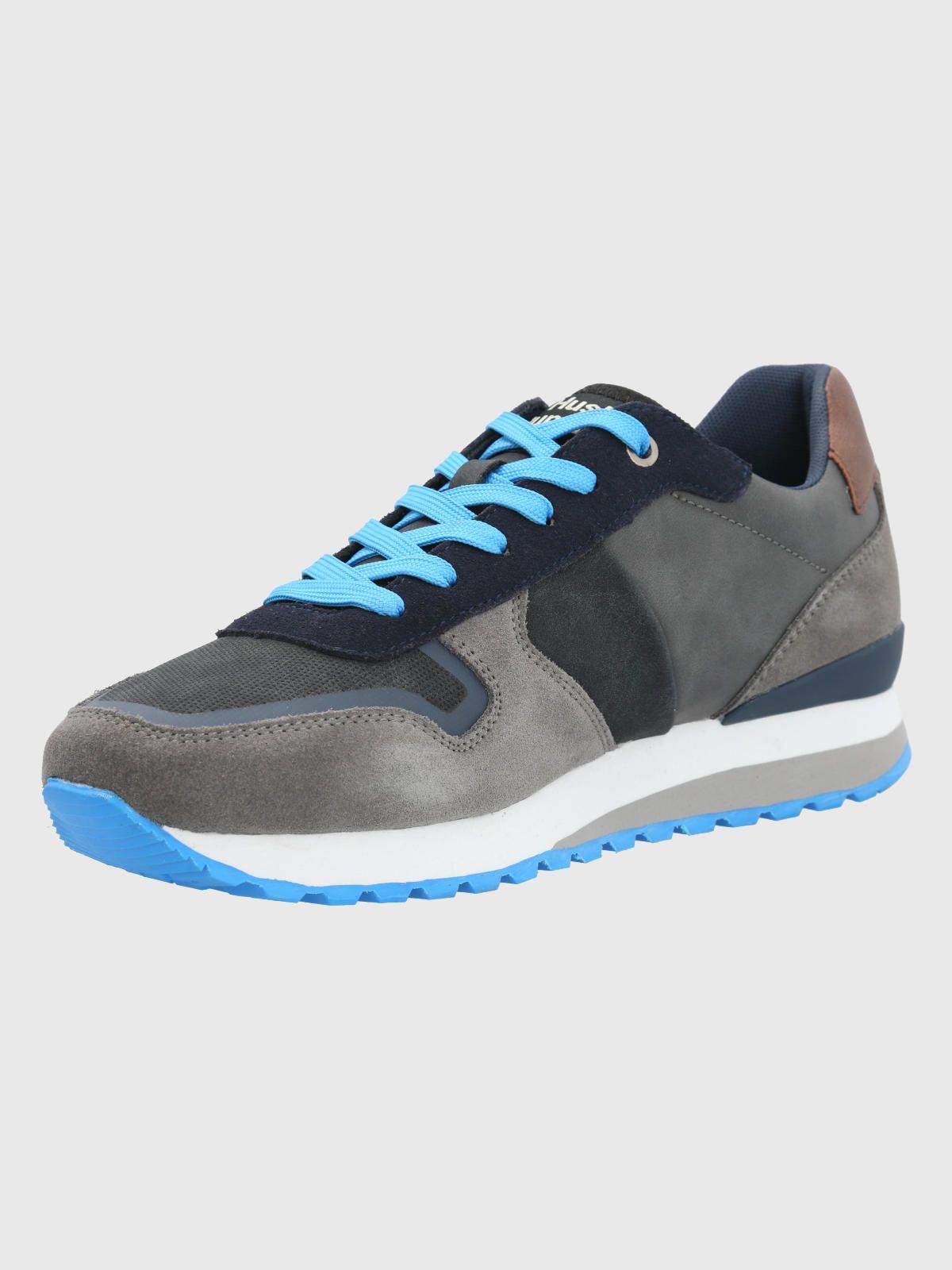 Zapatilla Cuero Hombre Tracer Gris-1