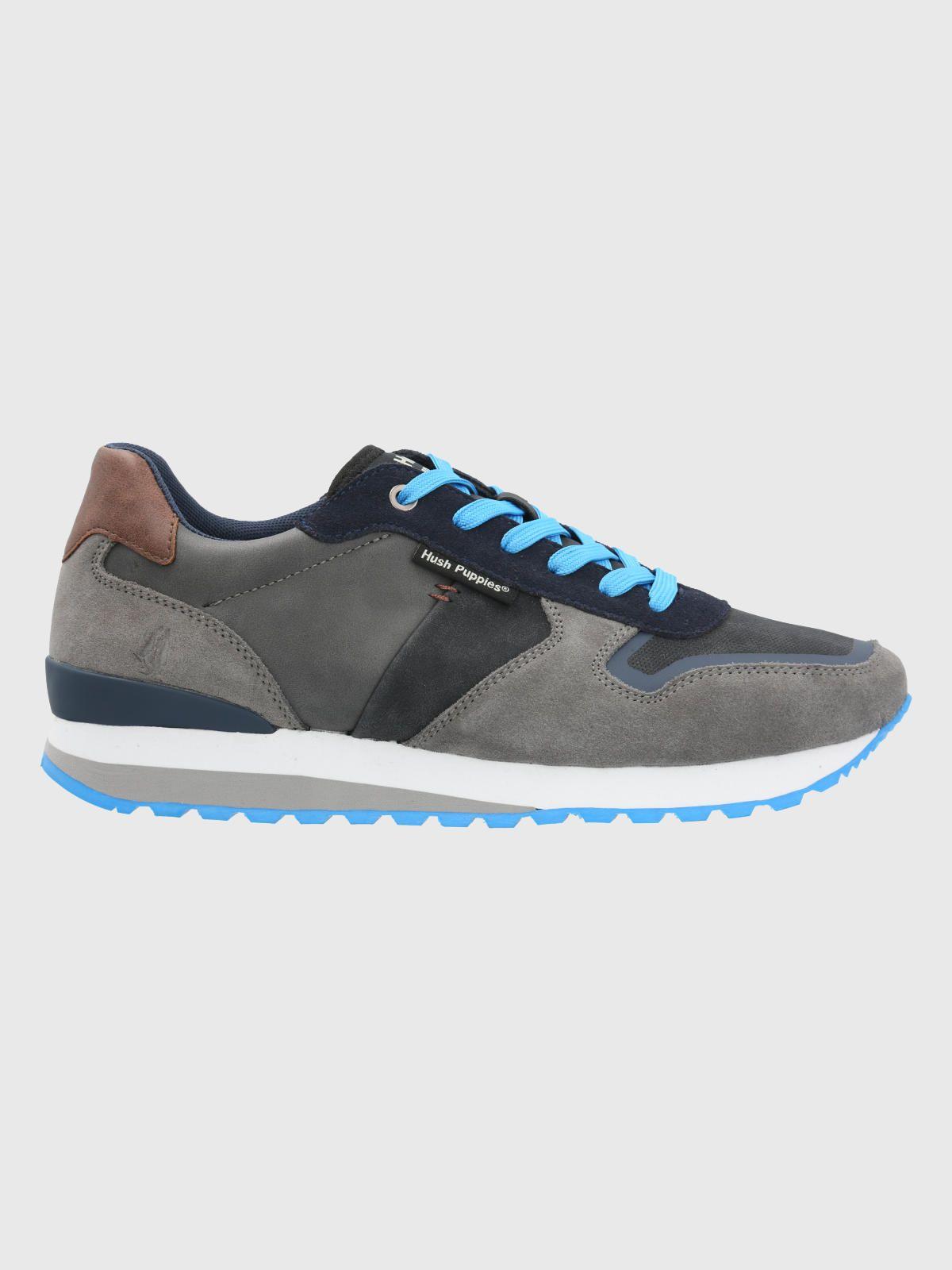 Zapatilla Cuero Hombre Tracer Gris-4