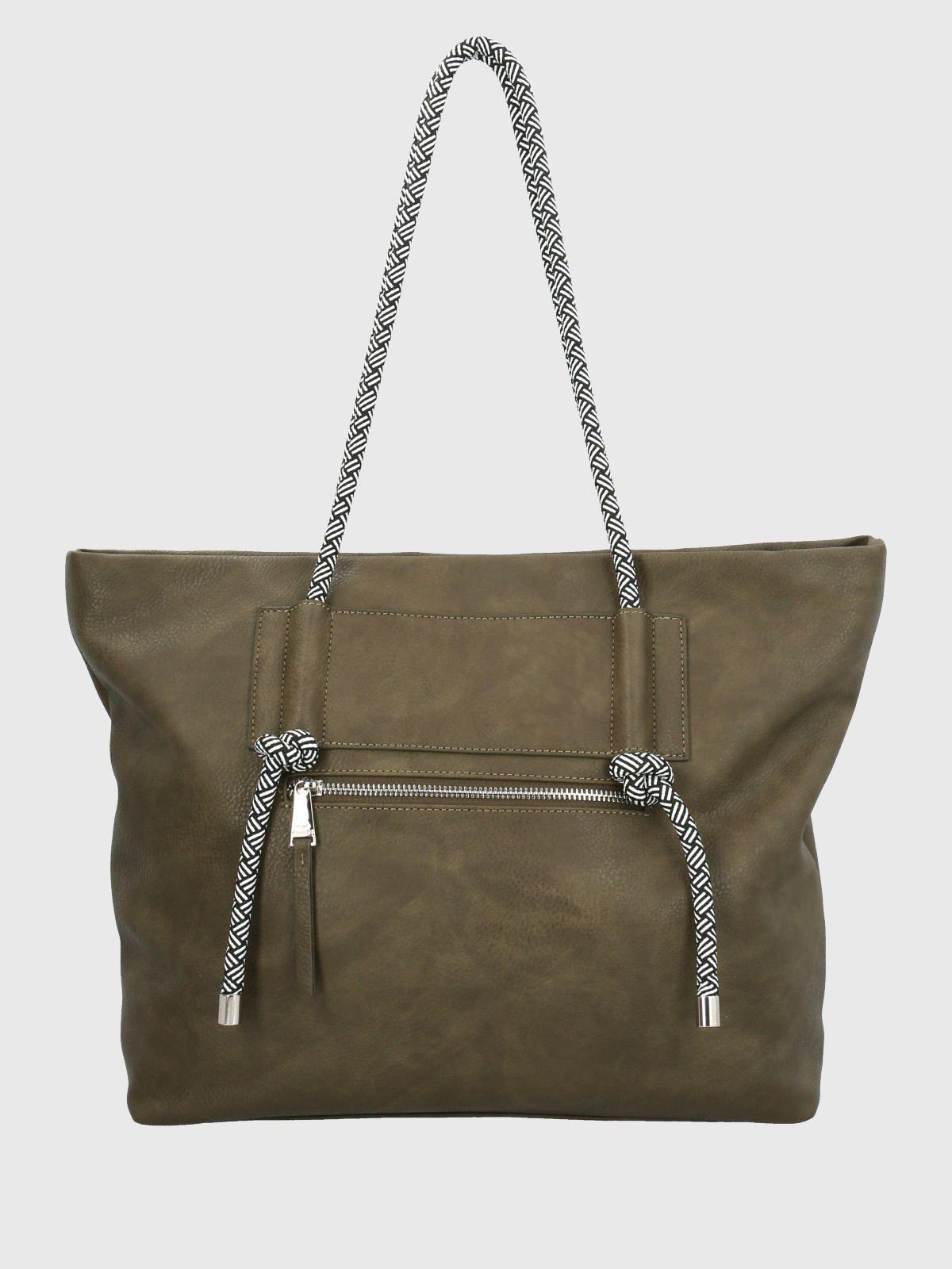 Cartera Ecocuero Mujer Cordy Tote Verde-2