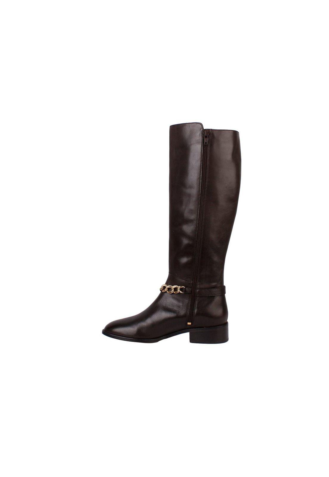 Bota Cuero Leonor Café-3