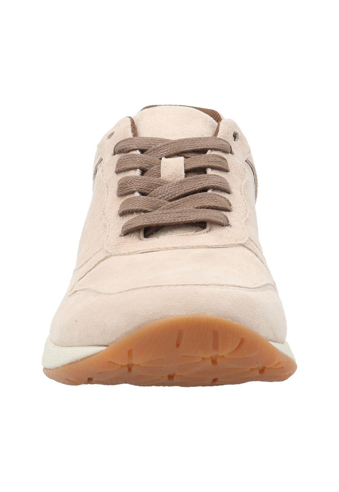 Zapatilla Cuero Mujer Kansas Beige-3