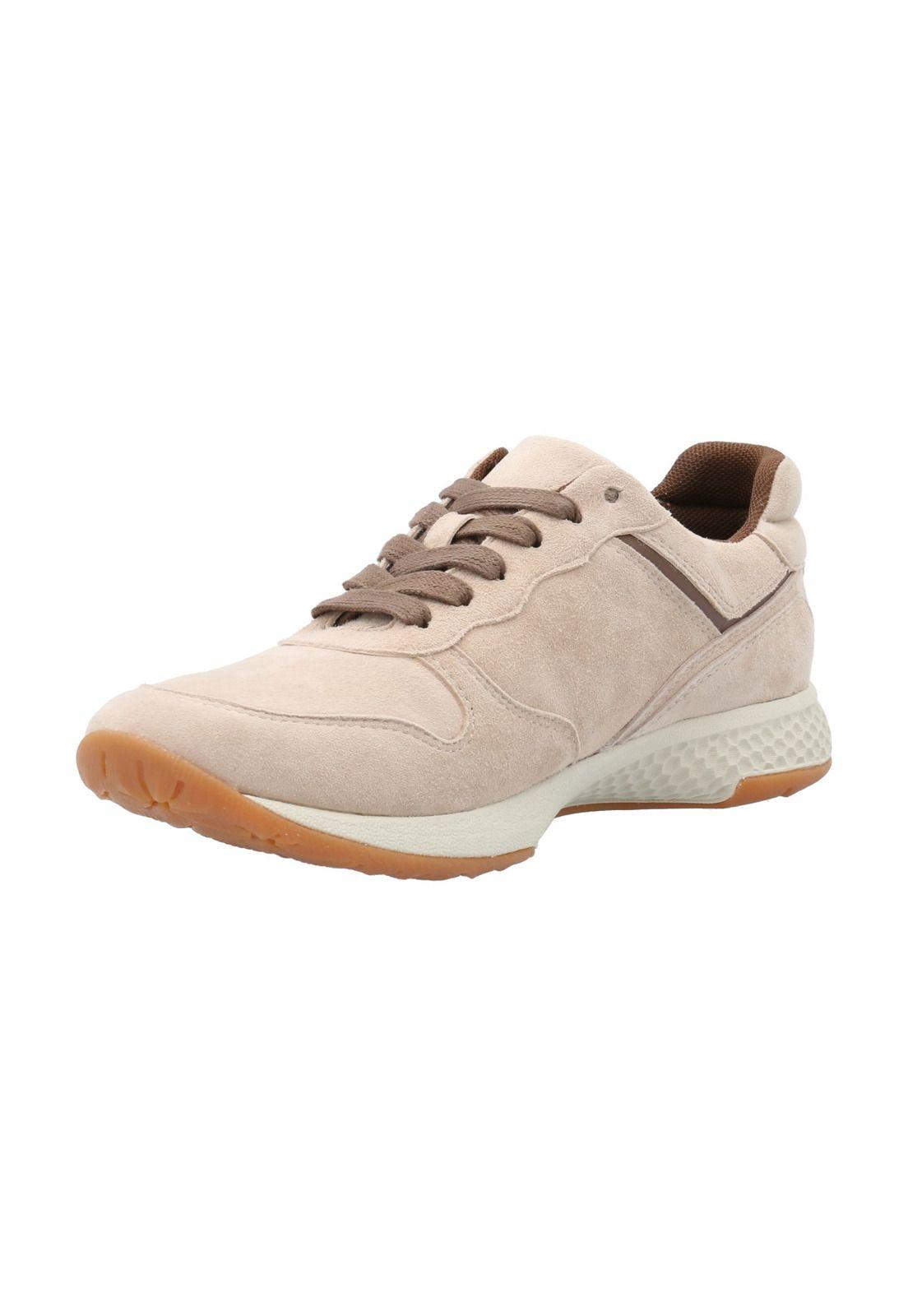 Zapatilla Cuero Mujer Kansas Beige-4