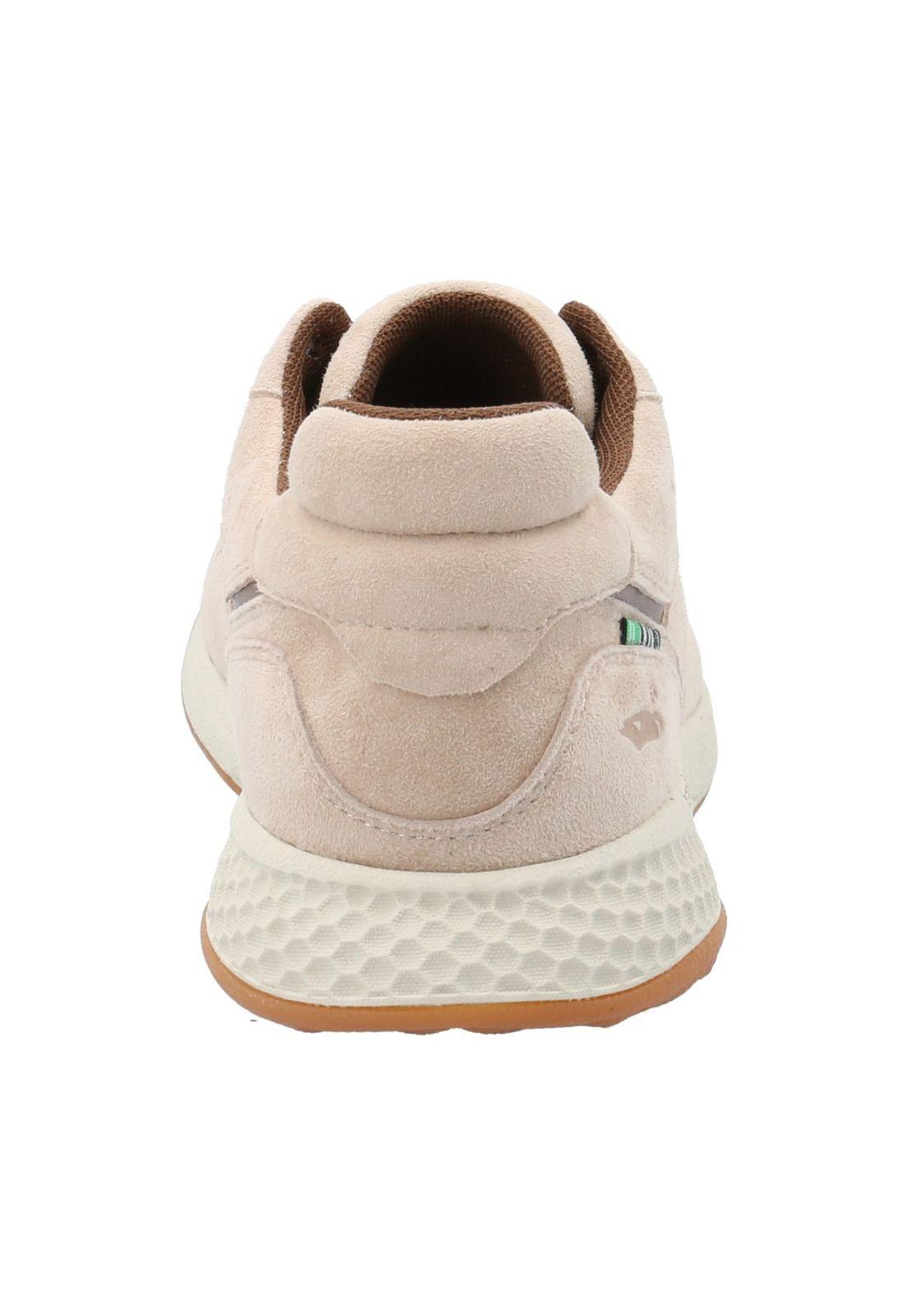 Zapatilla Cuero Mujer Kansas Beige-6