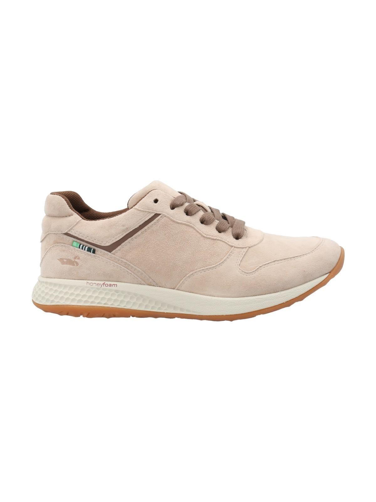 Zapatilla Cuero Mujer Kansas Beige-0