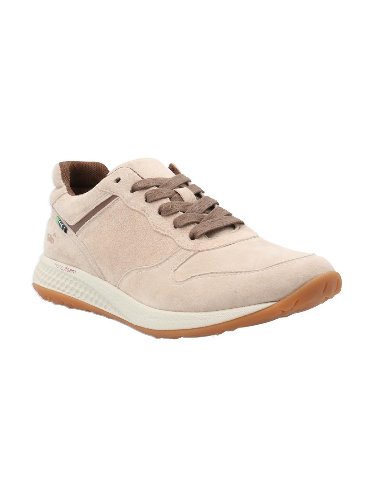 Zapatilla Cuero Mujer Kansas Beige-1