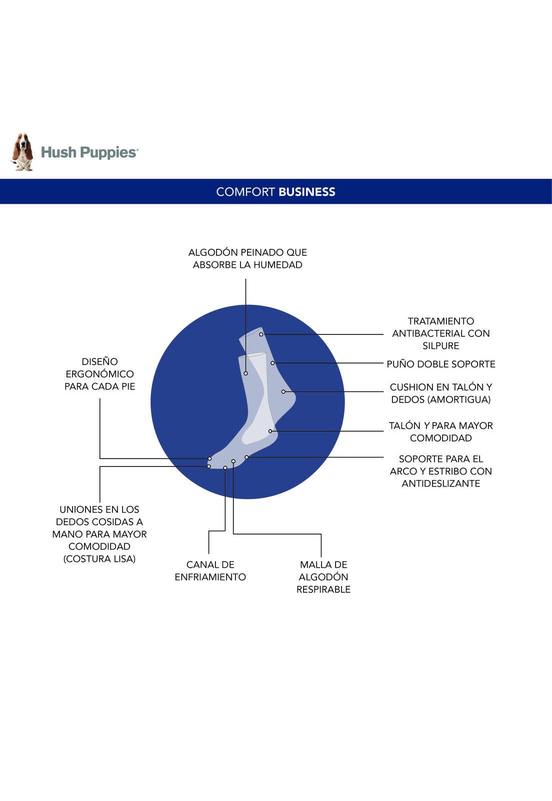 Calcetín Algodón Comfort Business Grafito Hombre-1