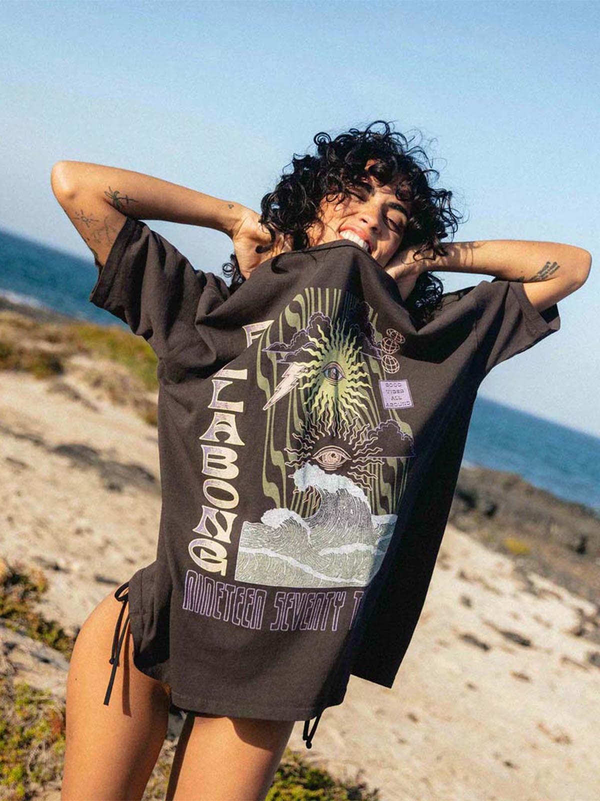 Polera Mujer Swell Trip Negra Billabong-6