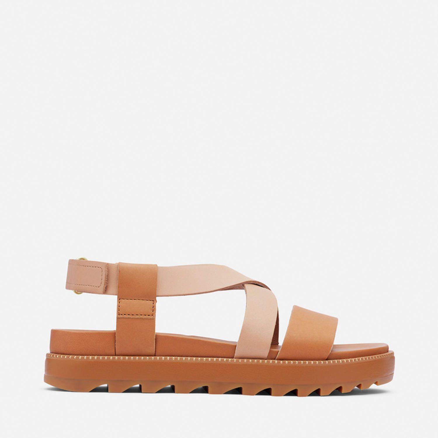 Sandalia Roaming Criss Cross Camel Mujer-0