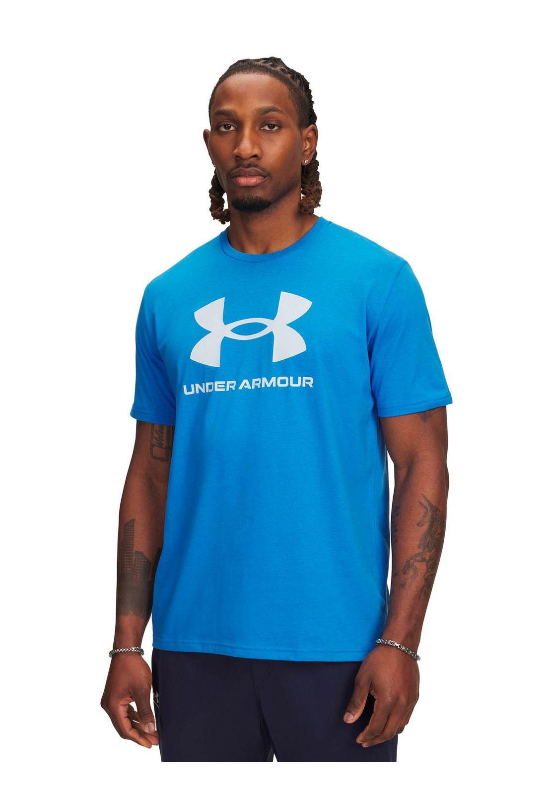 Polera Manga Corta Lifestyle para hombre Logo Azul -0